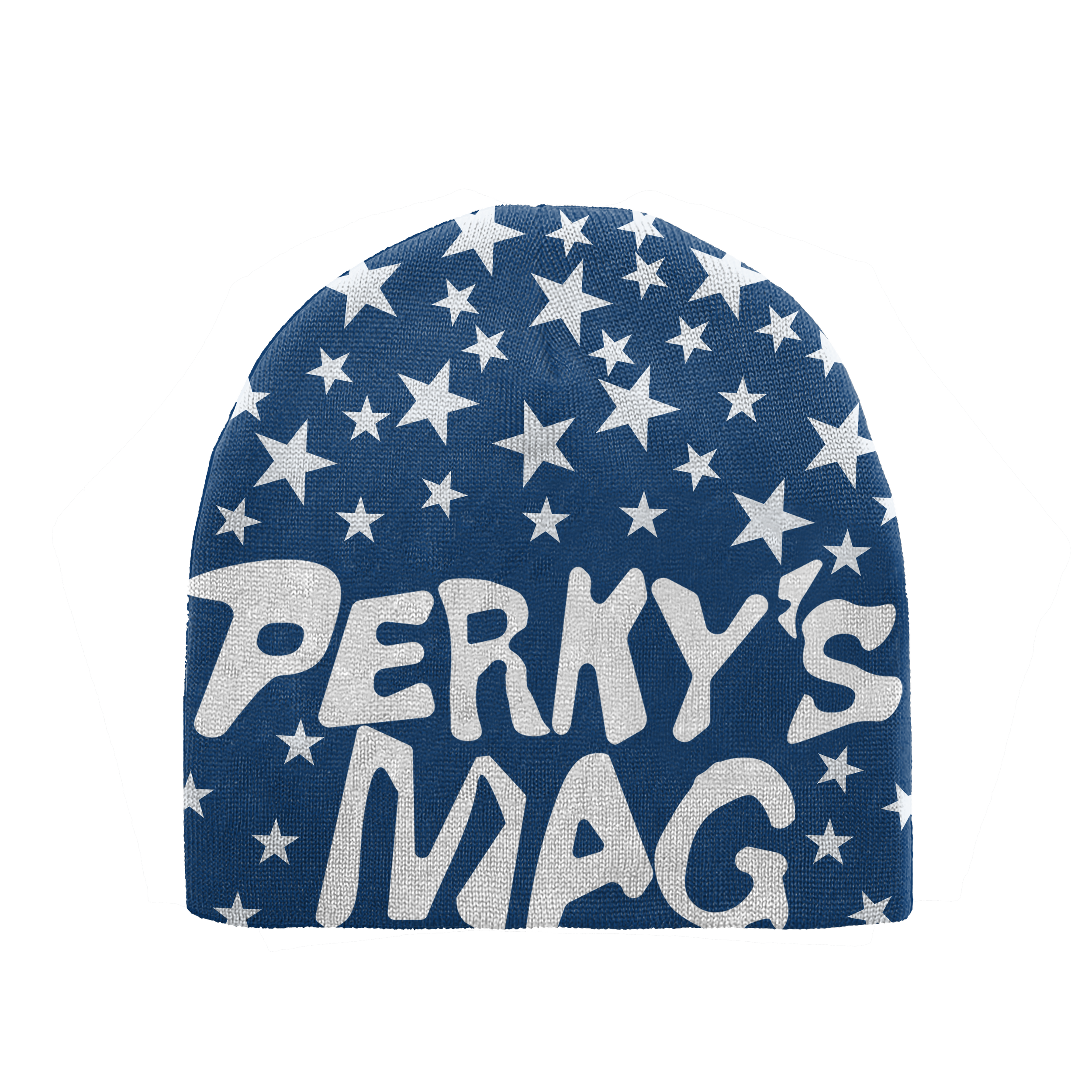 Perkys Mag STARS Blue and White Beanie Design #1.png