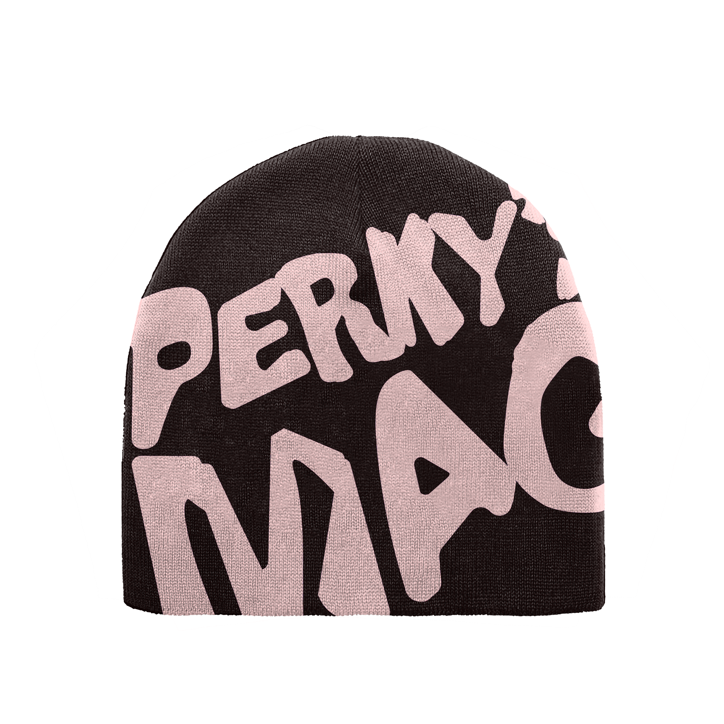 Perkys Mag Dark Maroonish and Pink Beanie Design #1.png