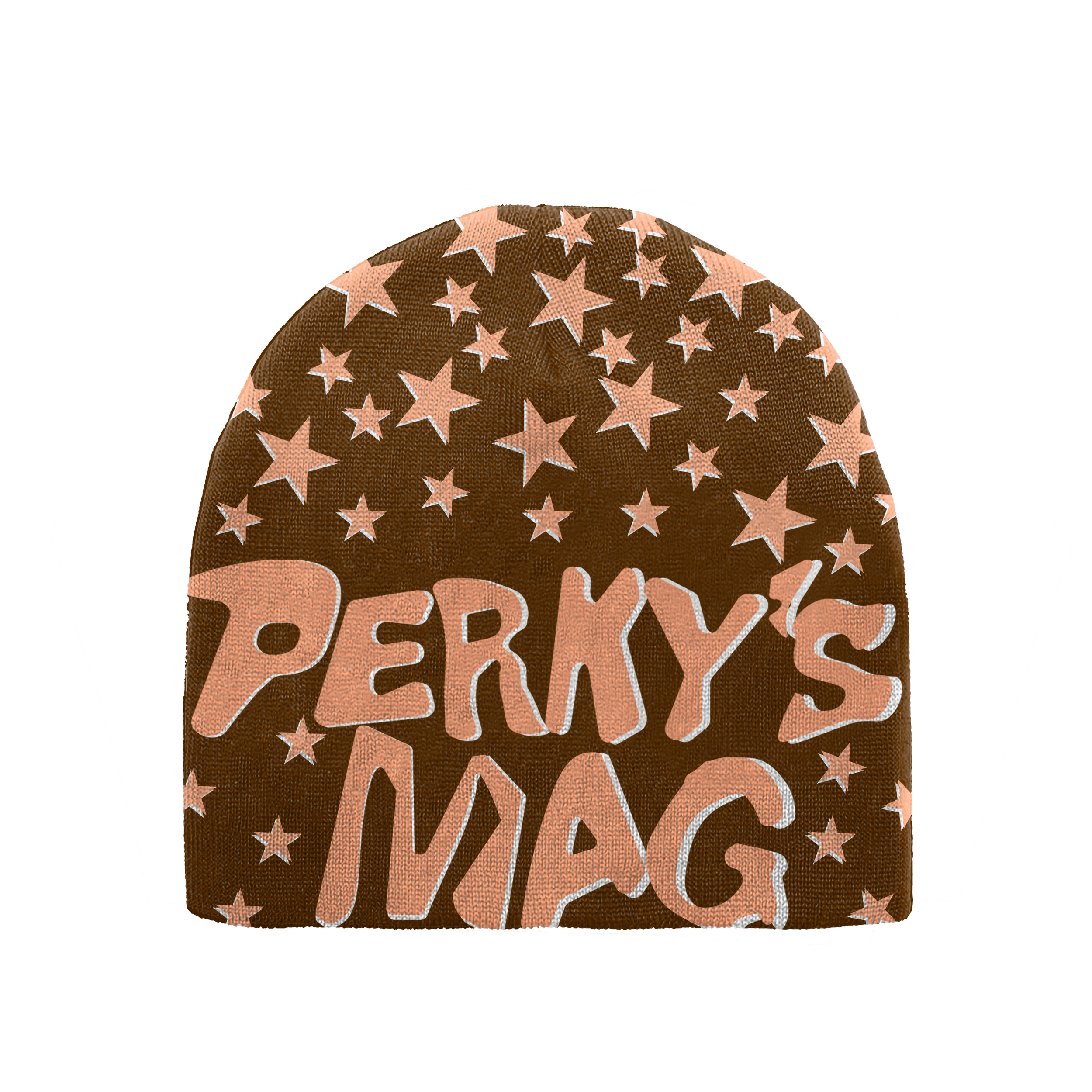 Perkys Mag STARS Brown,Pink,White Beanie Design #1.png