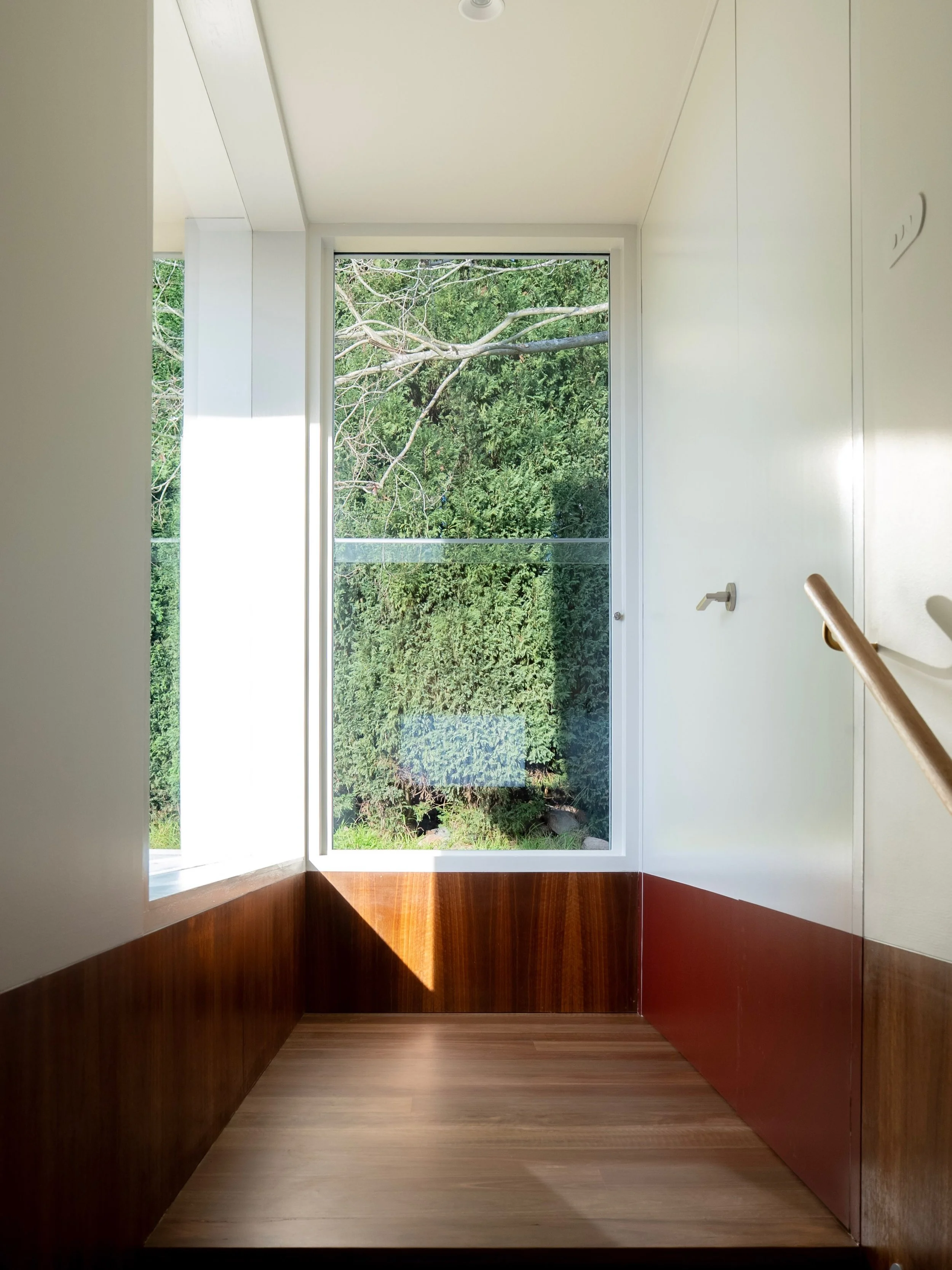 Boronia | Completed

A closer look at some of the details that bring Boronia together.
Warm timber carries through the home, wrapping the staircase, walls and joinery to create a sense of continuity between spaces. Natural light filters in from above