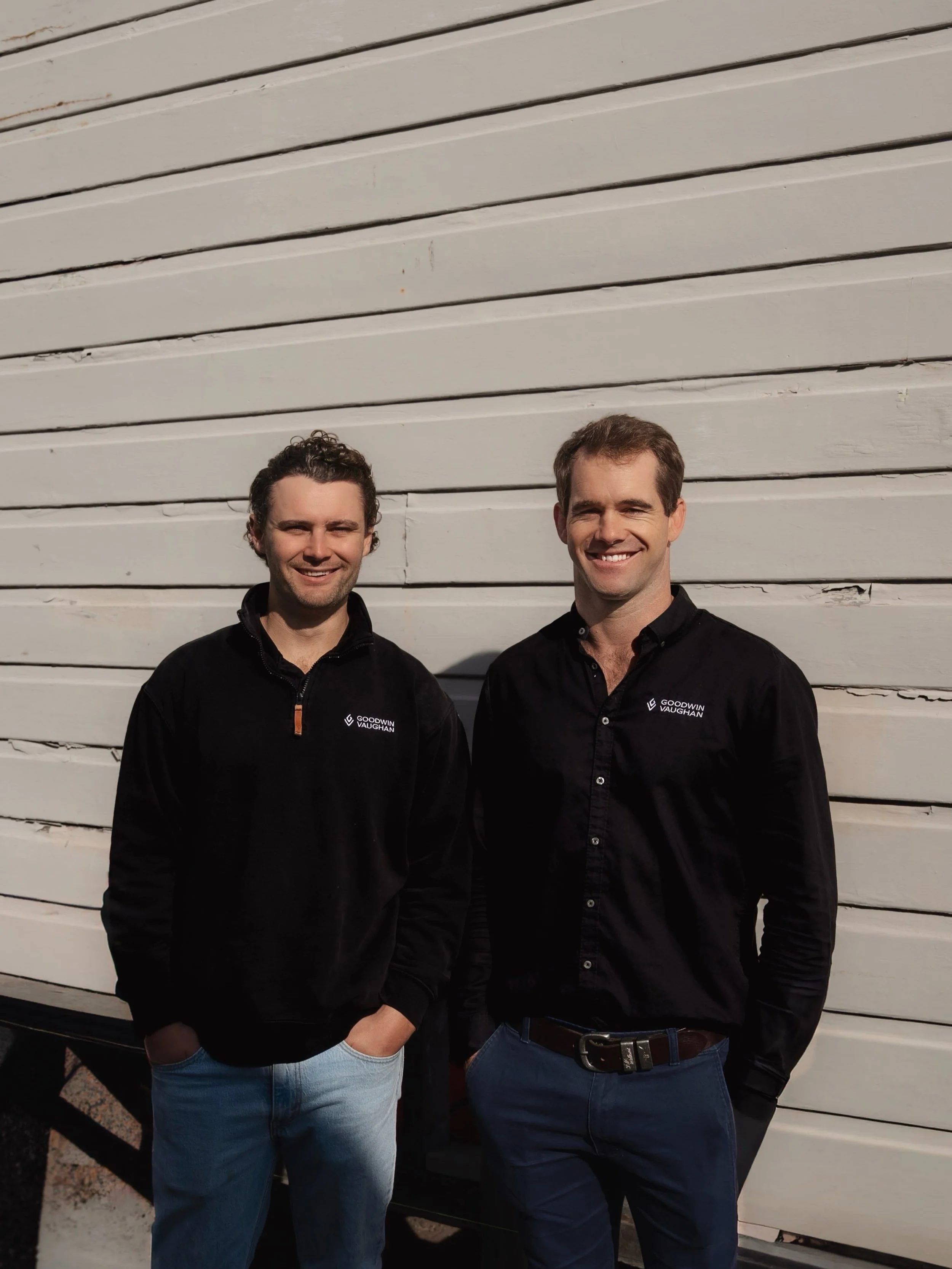 Meet the faces behind Goodwin Vaughan.

Lou Goodwin and Dan Vaughan, our Directors and the driving force behind everything we do.
Bringing together their experience, passion for quality construction and a shared commitment to doing things properly, L