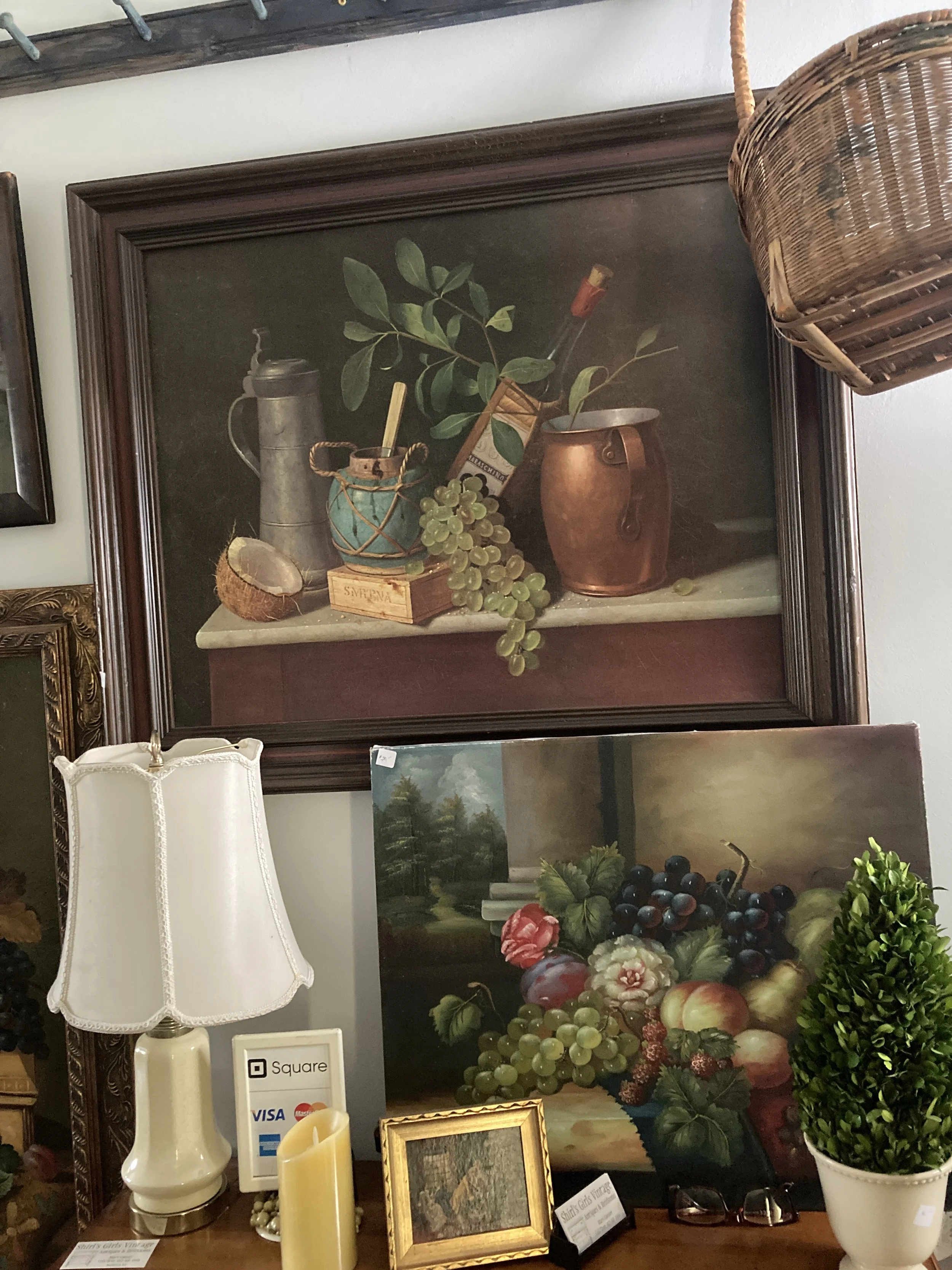 Old English Still Life Painting MCM Print