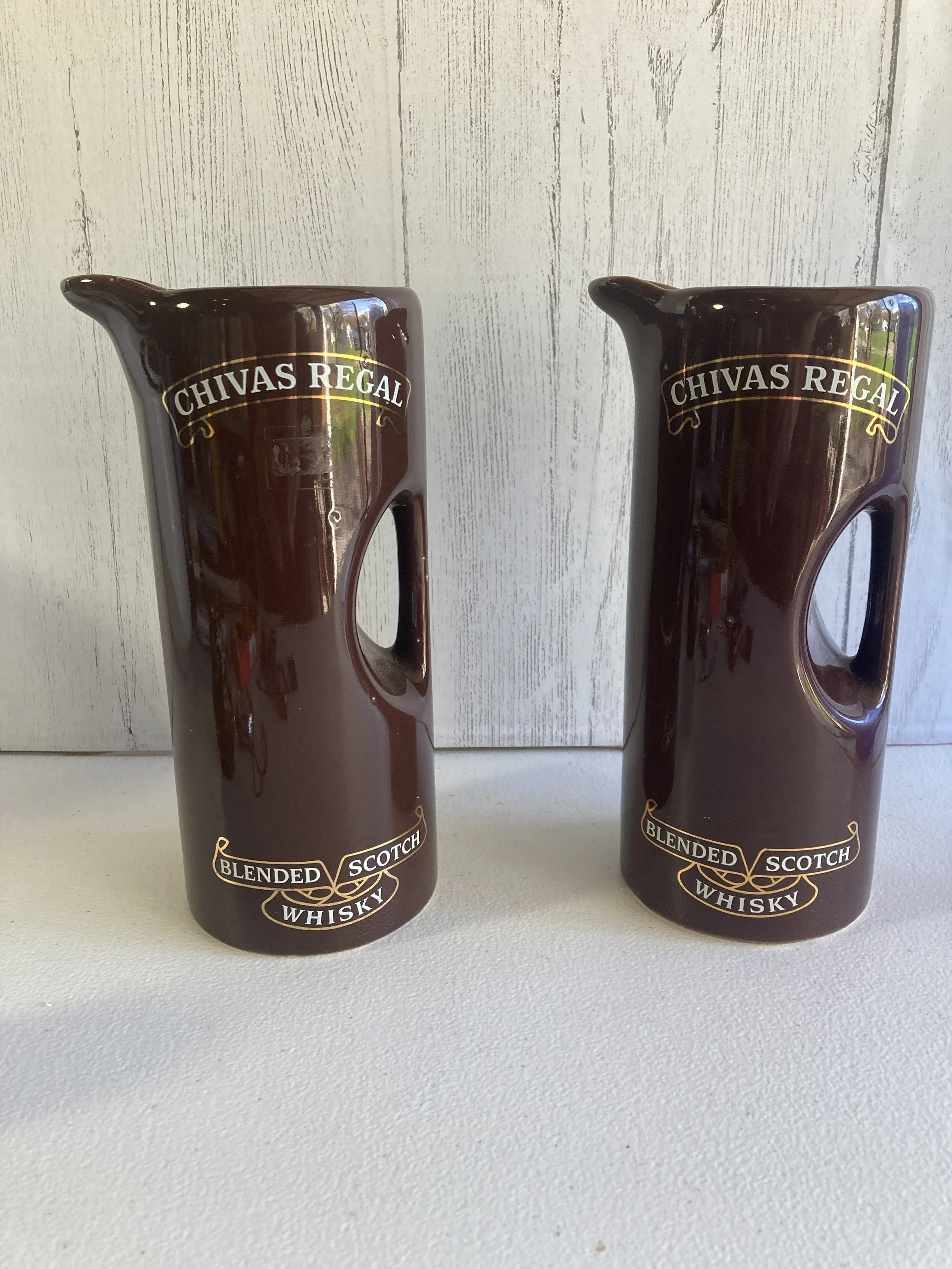 Chivas Regal Ceramic Whisky Pitchers - Set of 2
