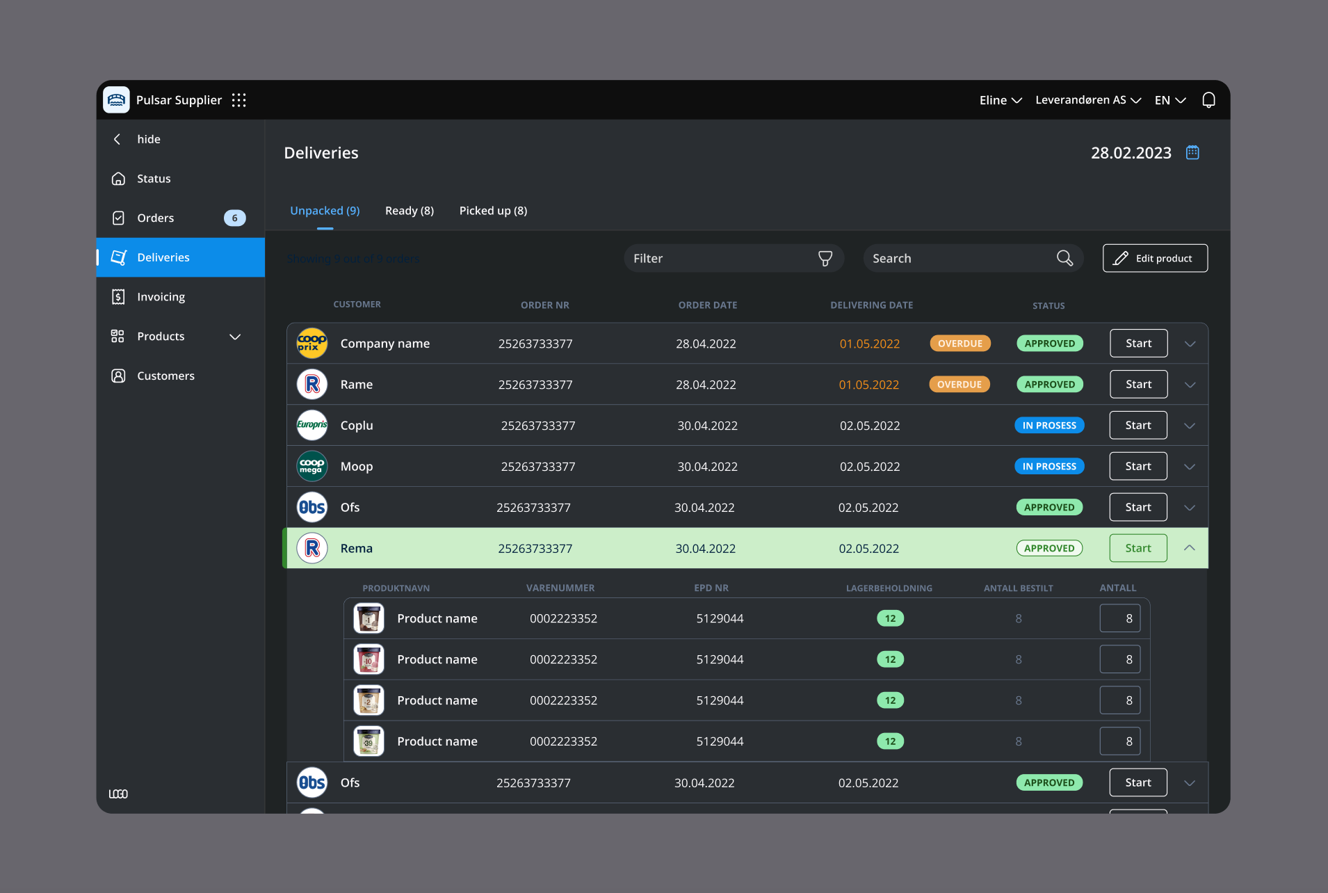 Desktop - Table in darkmode