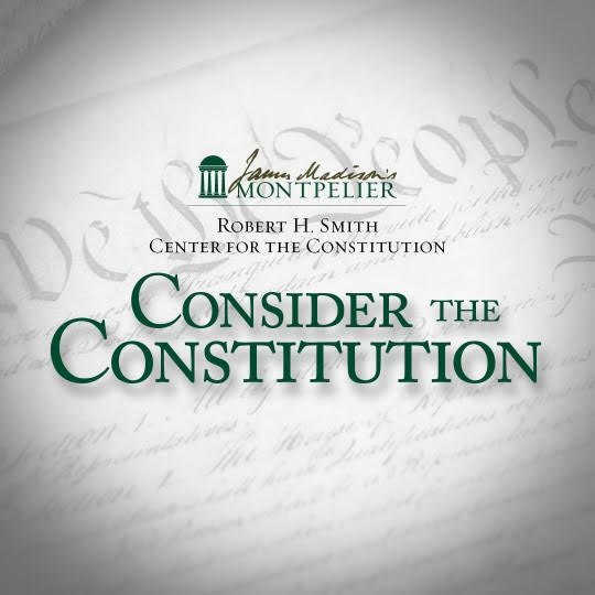  Montpelier’s new podcast “Consider the Constitution” brings together experts from far-ranging fields to discuss the importance of constitutional rights. (Image Courtesy of James Madison’s Montpelier) 