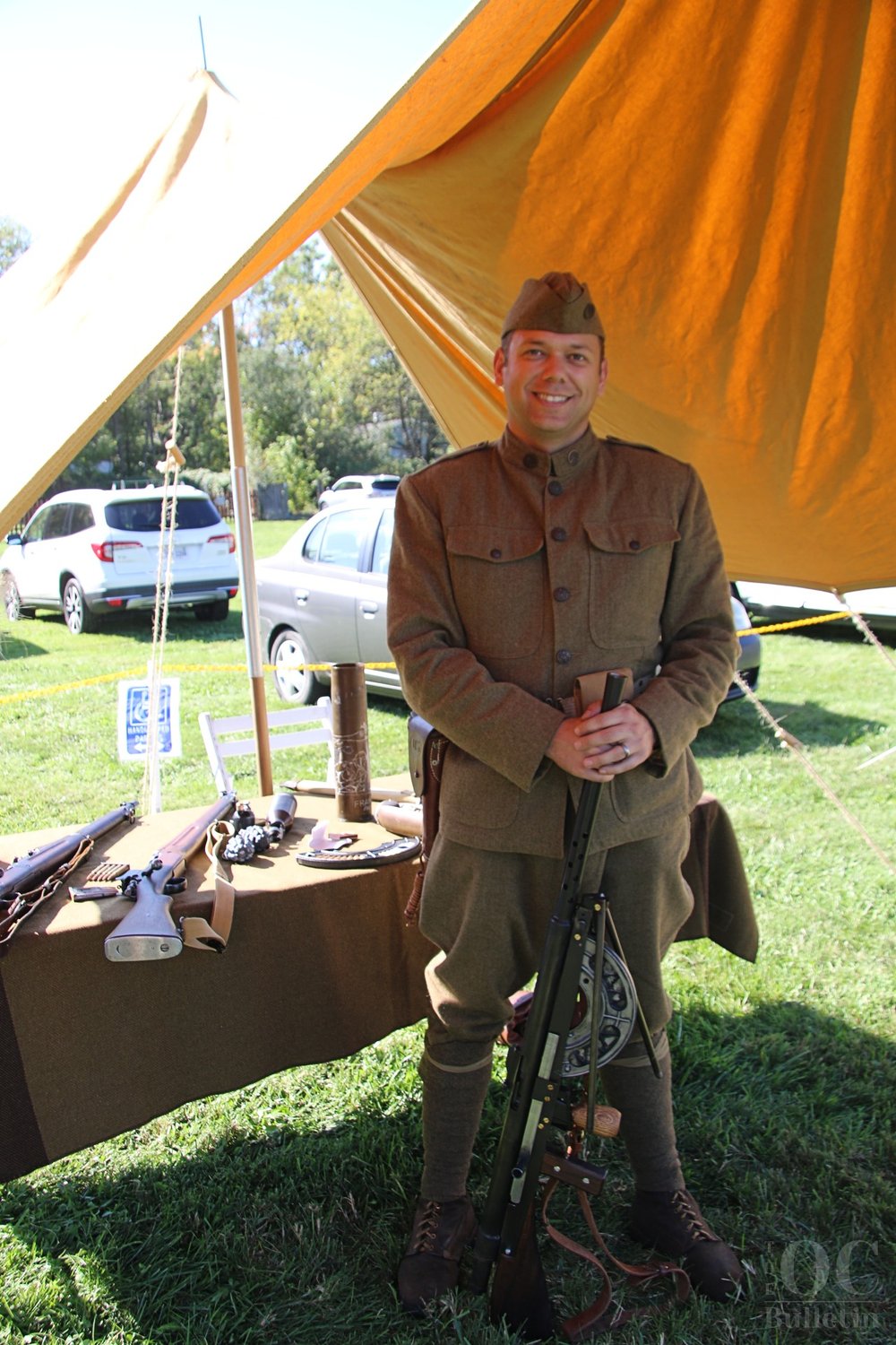  Jonathon Krisko of the Central Virginia Timeline Association provided education on World War I era history and equipment during the festival. (Photo Credit: Andra Landi) 