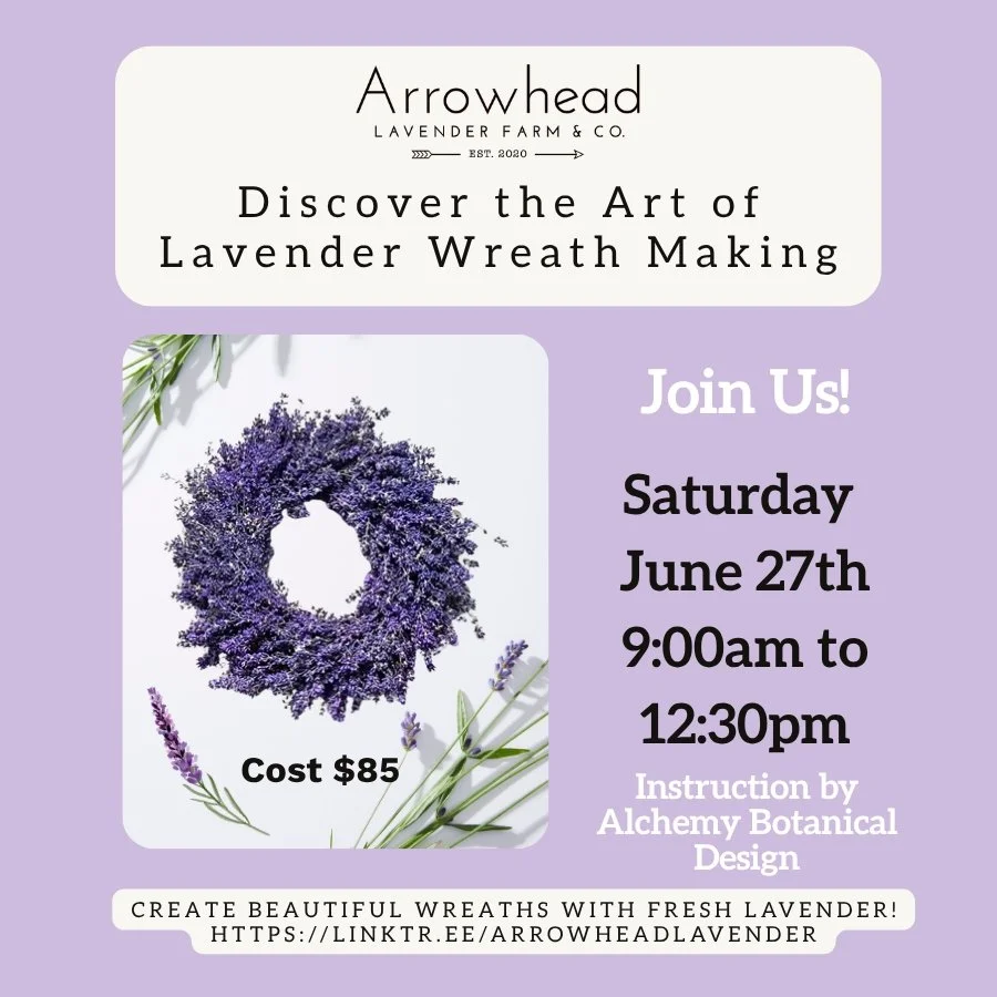 Lavender Wreath Making Class June 26th (Copy)