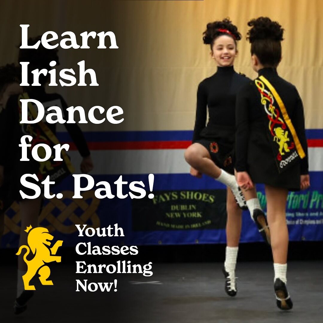 ☘️✨LEARN IRISH DANCE ✨☘️
Come dance with O&rsquo;Donnell - new youth beginner classes enrolling now in LIC! Learn to skip, jump jog and more AND come march with us for St. Patrick&rsquo;s Day! 🖤 DM us or visit www.newyorkirishdance.com to register a