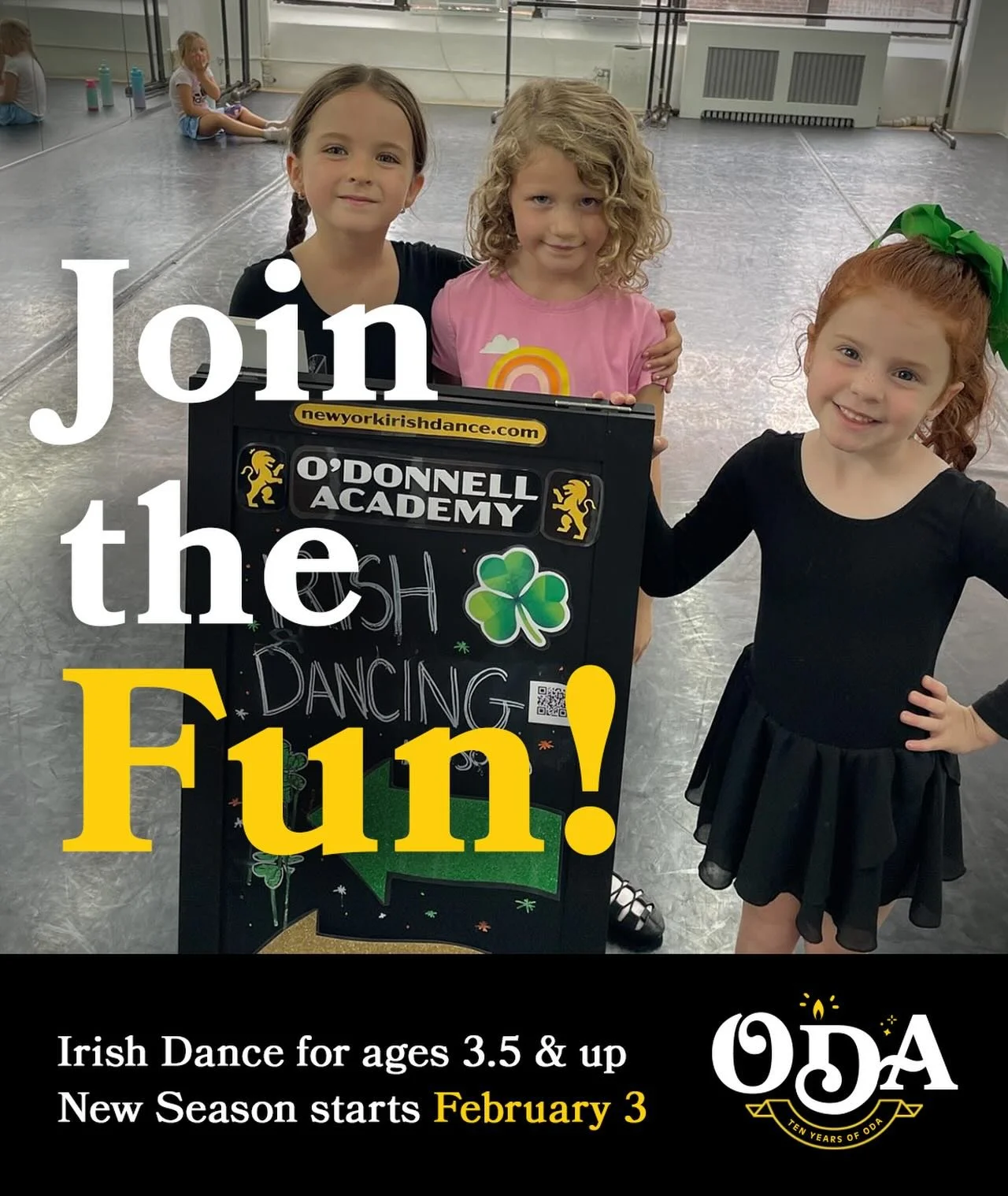 It&rsquo;s the perfect time to start dancing! Join ODAs newest youth classes this February and see what the fun is all about! New beginner classes enrolling Tuesdays and Saturdays - DM us to learn more or visit newyorkirishdance.com