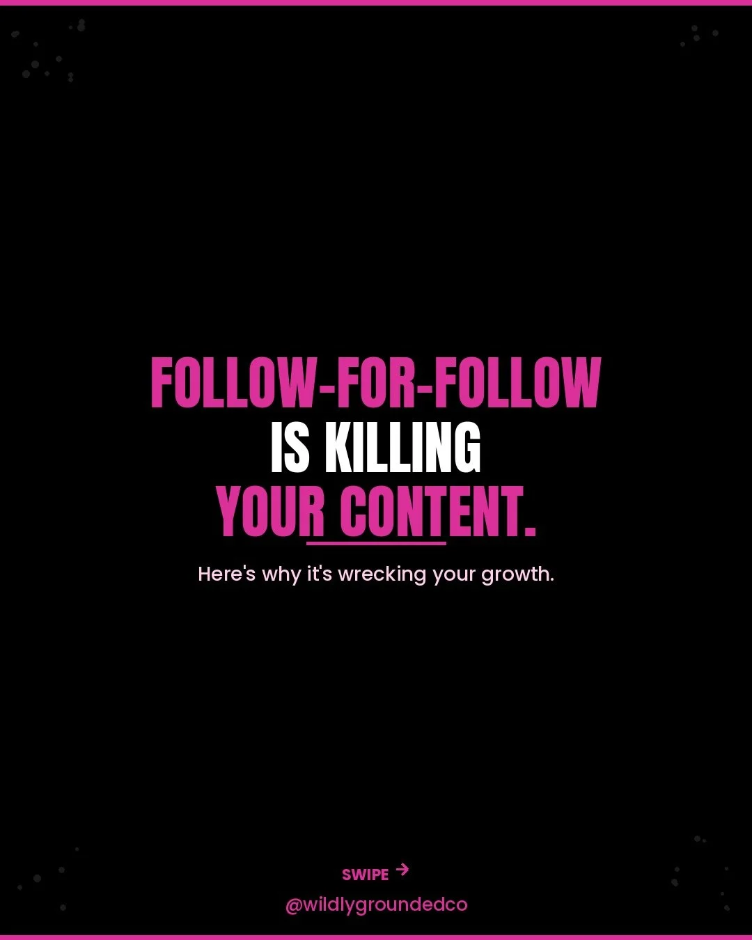 Let me say this louder for the women in the back&hellip;
follow-for-follow is NOT A GROWTH STRATEGY 👀 

It&rsquo;s a vanity metric trap.

If the people following you aren&rsquo;t your ideal client, they are not helping your business.
They&rsquo;re m