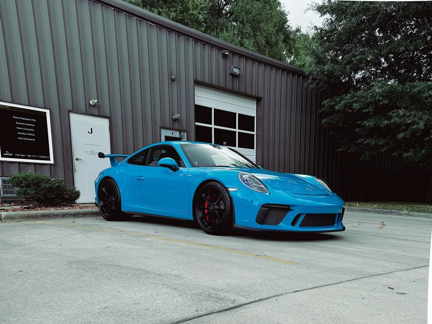 Porsche 991.2 GT3 looking better than ever 💎 We fully removed the old film as it was not up to our standard and installed a Front End PPF replacement from @stek.usa. Hidden edges, perfect alignment, and crystal-clear finish that makes Miami Blue POP