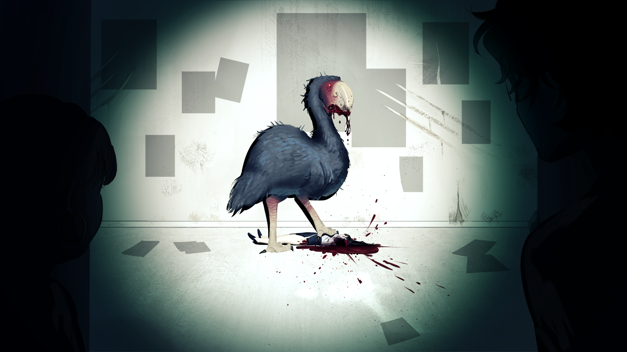 Dinosaur horror game concept art
