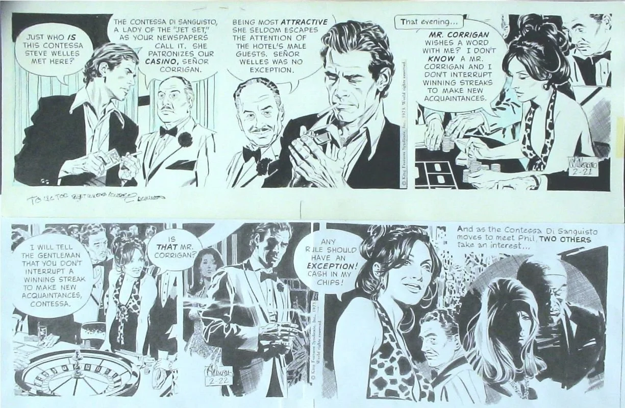 Secret Agent X-9 (Secret Agent Corrigan) panel. Art by Al Williamson.