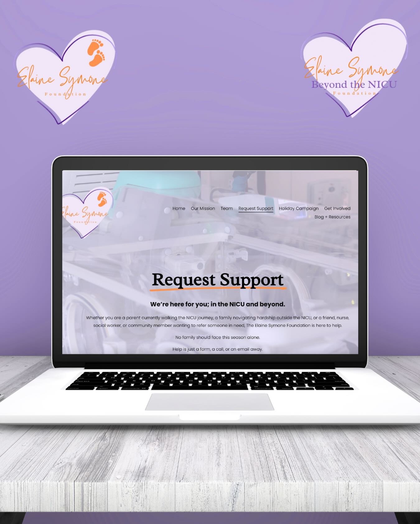 Have you checked out the Request Support page on our website? 

Whether your family is currently in the NICU or navigating life beyond it, we have two support forms designed to help with a variety of needs, from emotional support to financial assista