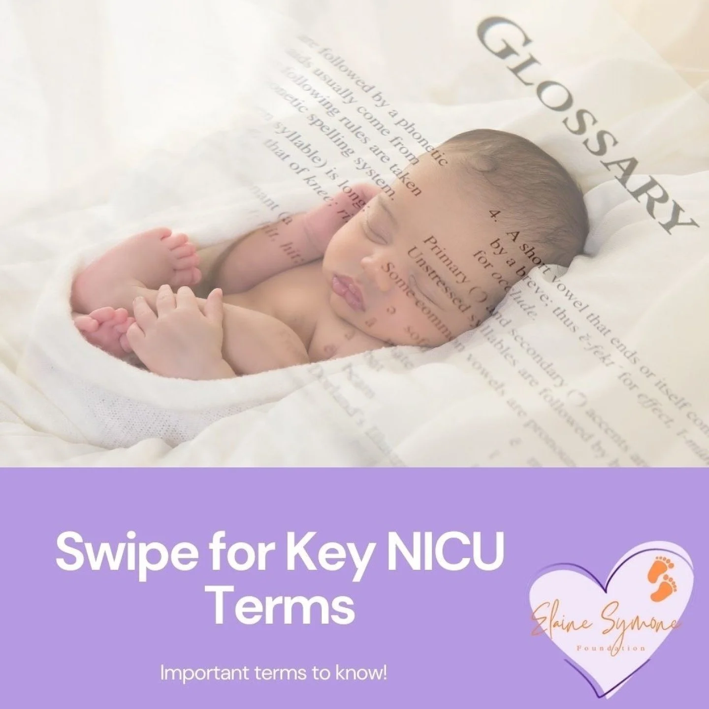 Walking into the NICU can feel overwhelming, especially when you&rsquo;re surrounded by unfamiliar medical terms. Swipe to learn some common NICU terms that may help you feel a little more at ease. 🤍

Have a term that helped you during your NICU jou
