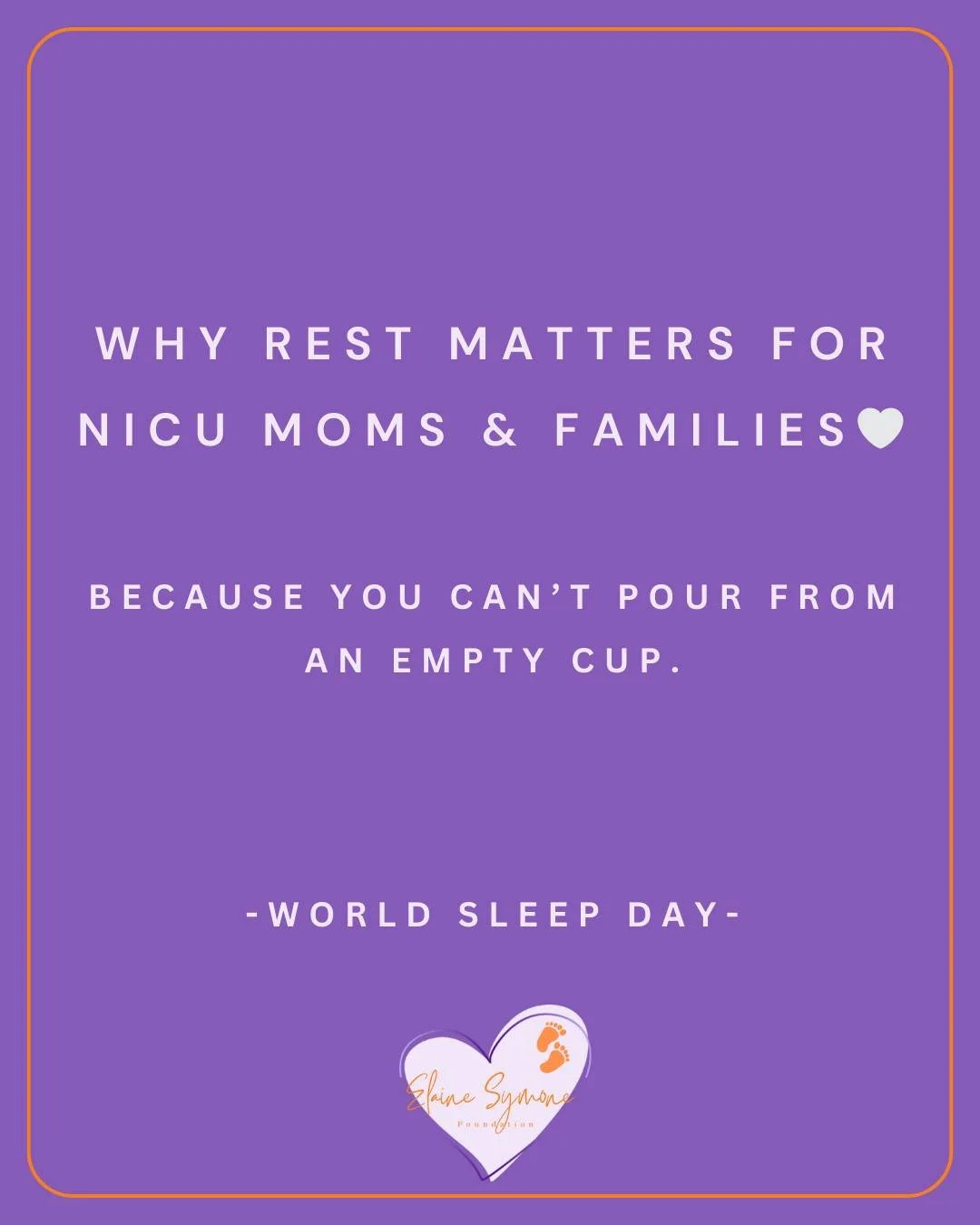On World Sleep Day, we honor the rest that NICU families so often go without.

Sleep helps you heal, regain calm, and face each day with strength. Taking a moment for yourself is not selfish,  it&rsquo;s part of caring for your baby, too.😴💤 

Share