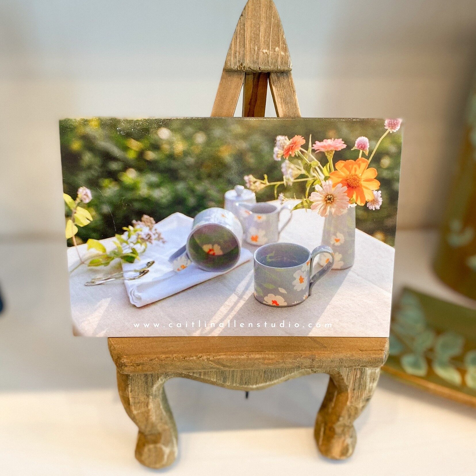 Small Business Highlight! 
These beautiful pieces are the works of Caitlin Allen. Caitlin is an educator, plein air painter, and ceramic artist. She delights in vast skies, quiet trails, and summer blossoms in her garden. She currently works from her