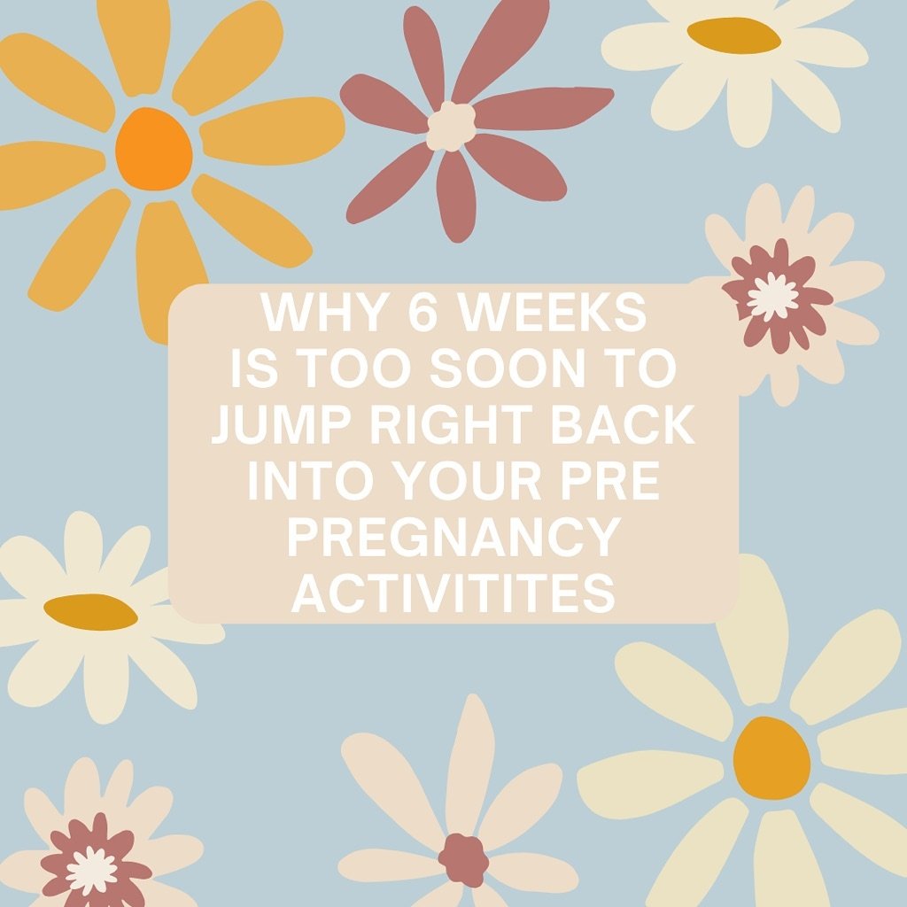 Though any &ldquo;wounds&rdquo; may be healed at 6 weeks postpartum, the other tissues are likely not. 

🧡People experience an extreme drop in estrogen as soon a they give birth which affects the v@g!nal tissue plumpness. {They say it&rsquo;s like g