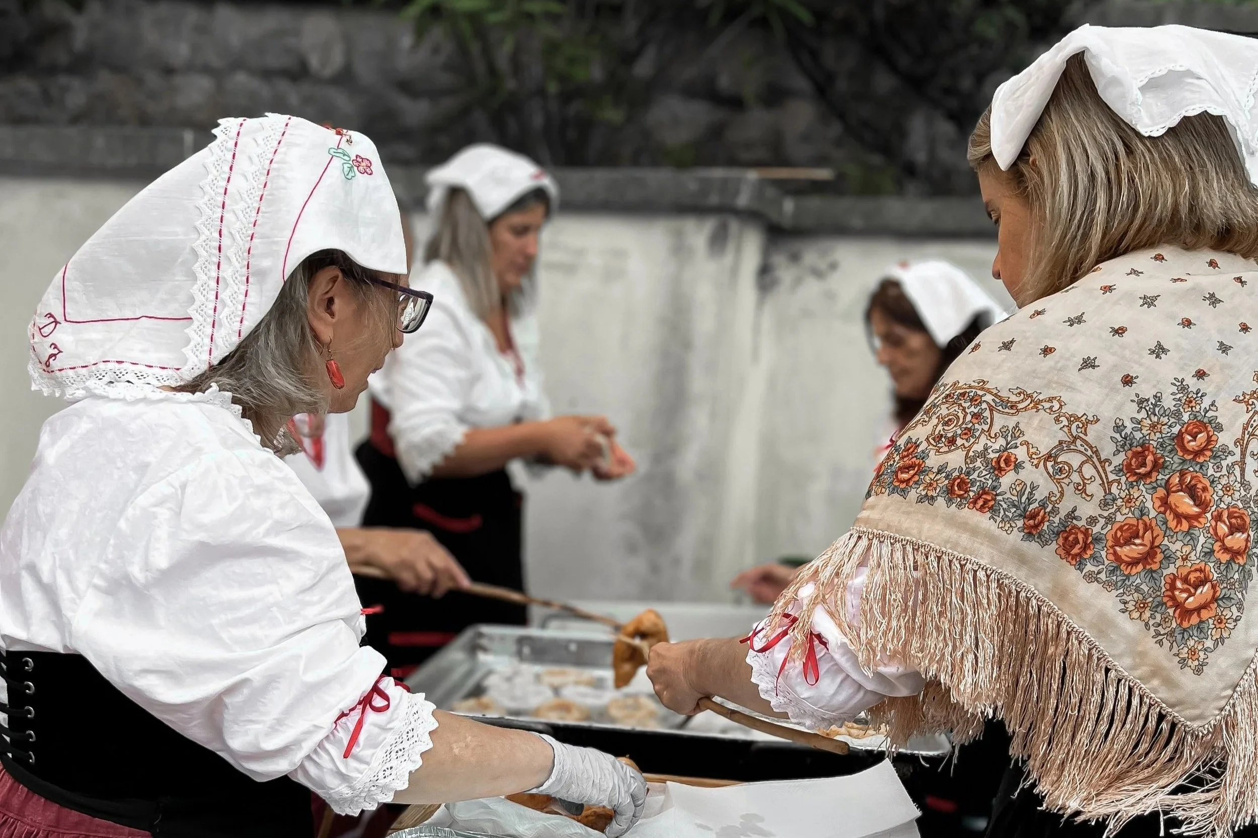 Making crespelle with the ladies of Santa Francesca village near Veroli, Ciociaria. The Wild Heart of Italy. Antica Travel Co