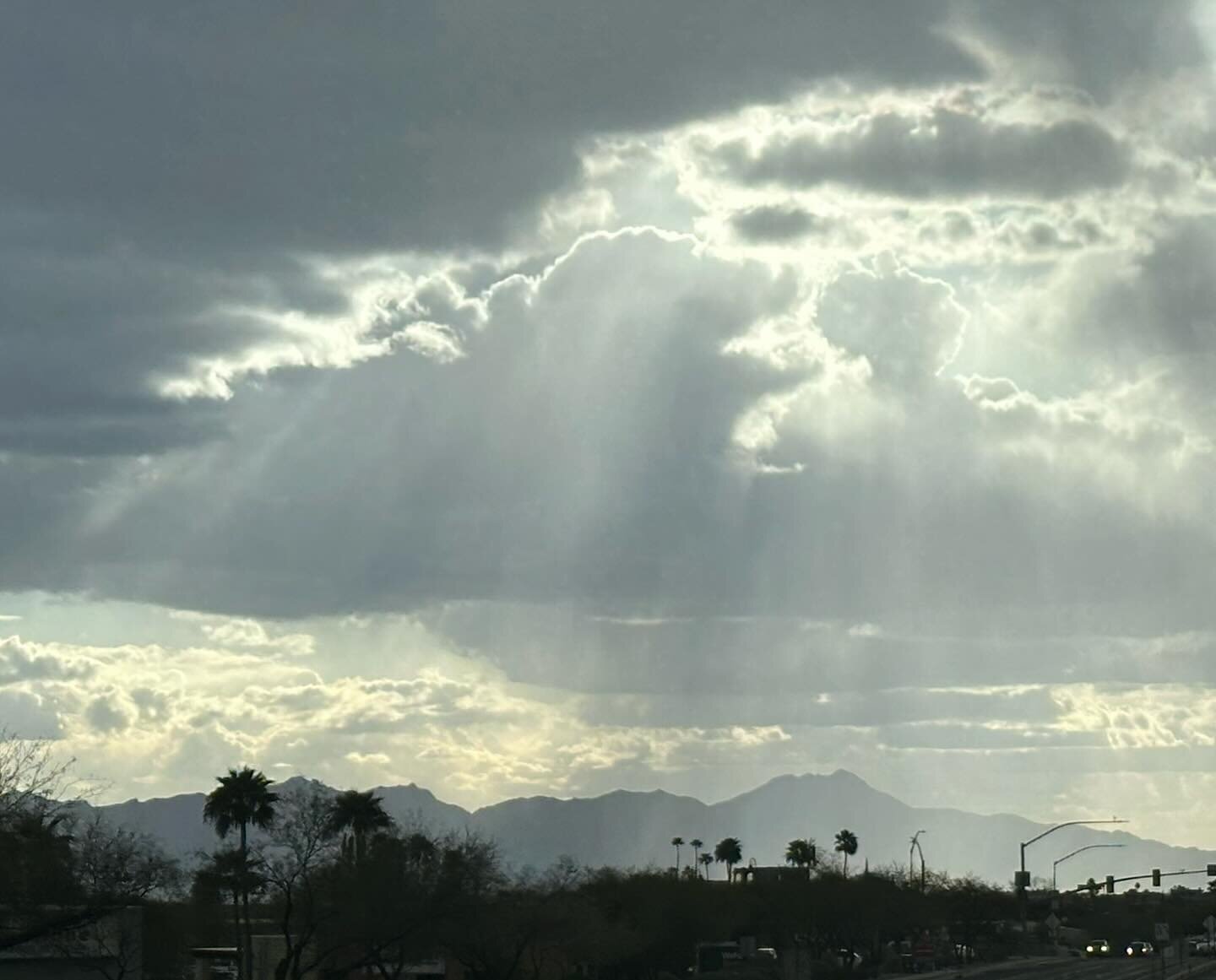 Do you see it? Swipe ⬅️ 
🐾💖
The desert sky last night. I waited, somewhat impatiently at the traffic light. Until I looked up at the clouds. 
🙏✨🐾
My heart warmed, my spirit calmed. 
☁️🐾💫
&ldquo;You think dogs will not be in heaven? I tell you, 