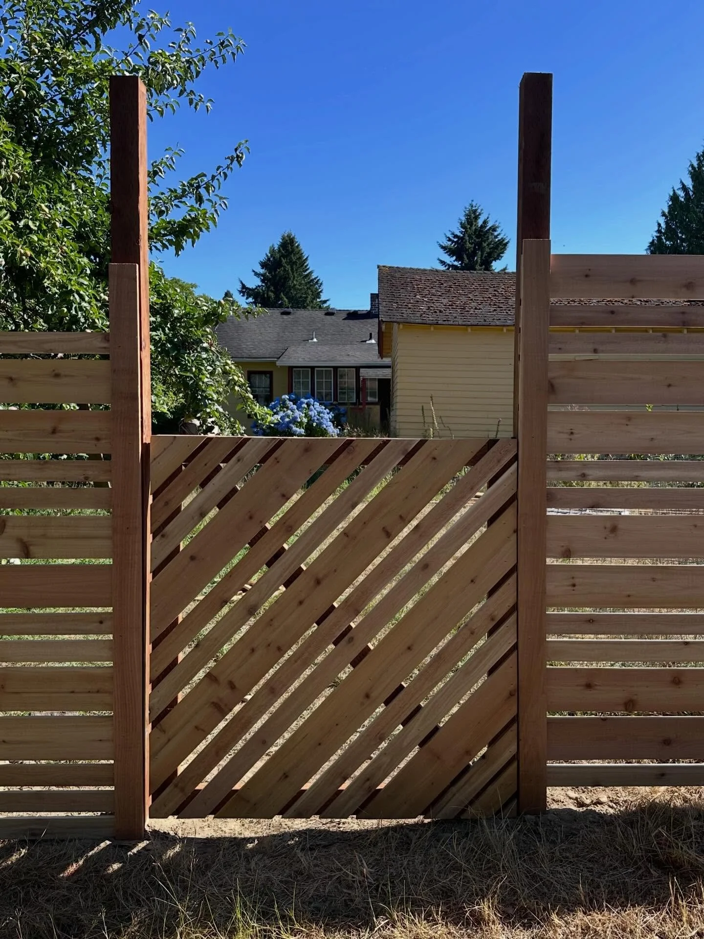 A few fence gates I built over the last year. If yours is sagging, rotting, or just worn out &mdash; send me a message or head to my website to schedule a fence repair or rebuild. . . Happy PI day! 
 #homeimprovements #handywoman #olympiawa