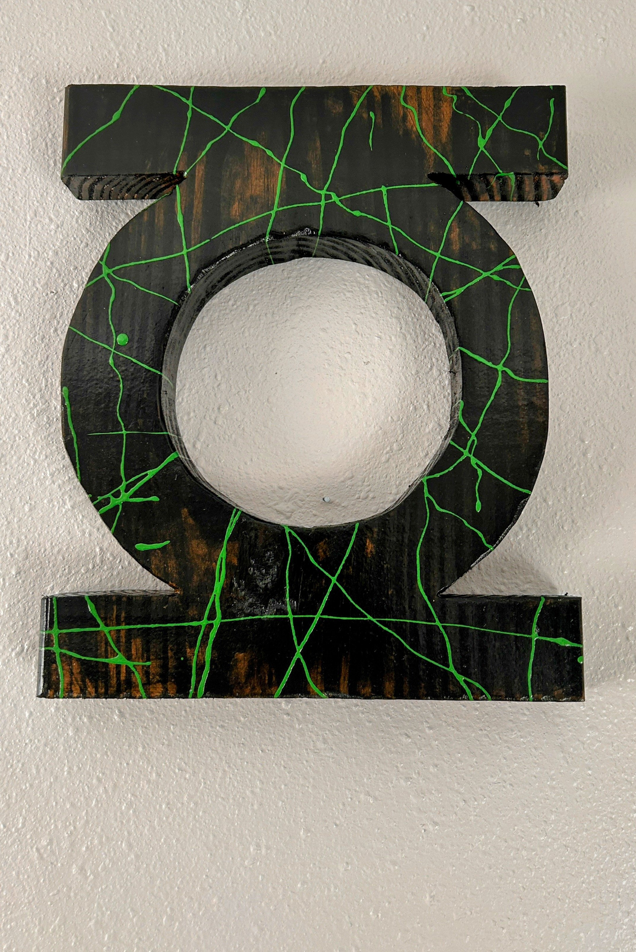 Green Lantern Carved Wall Art
