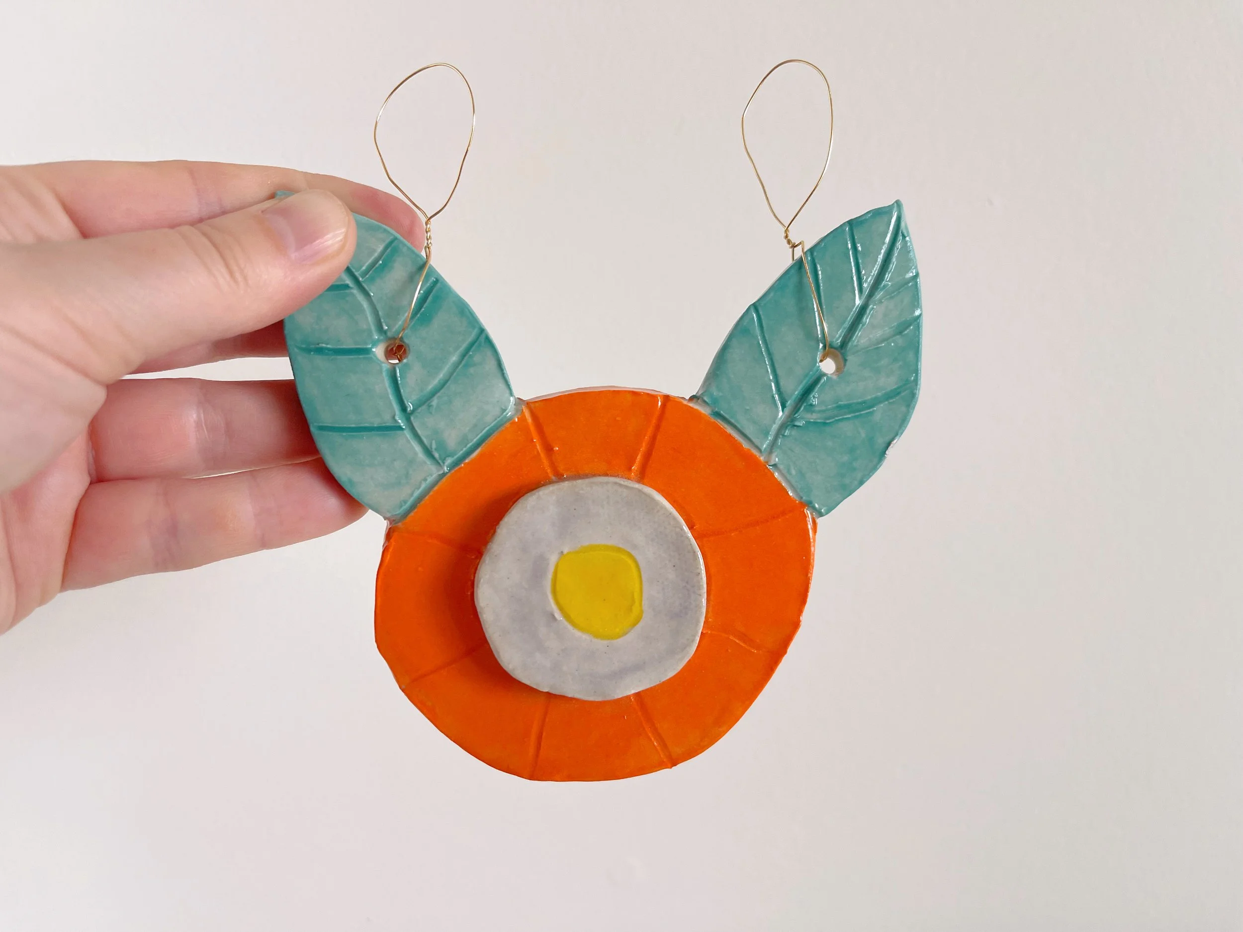 Orange Floral Wall Hanging