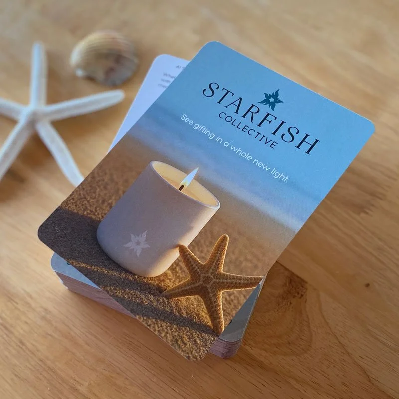 Leaflet for Starfish Collective candle and gifting brand