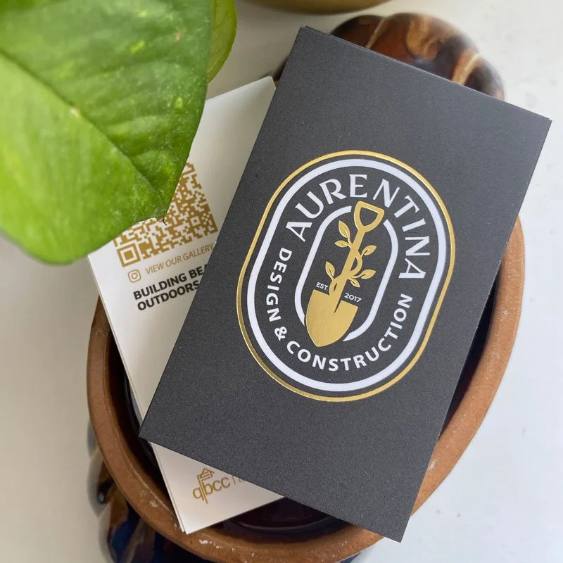 Luxury business card design for Aurentina Design and Construction