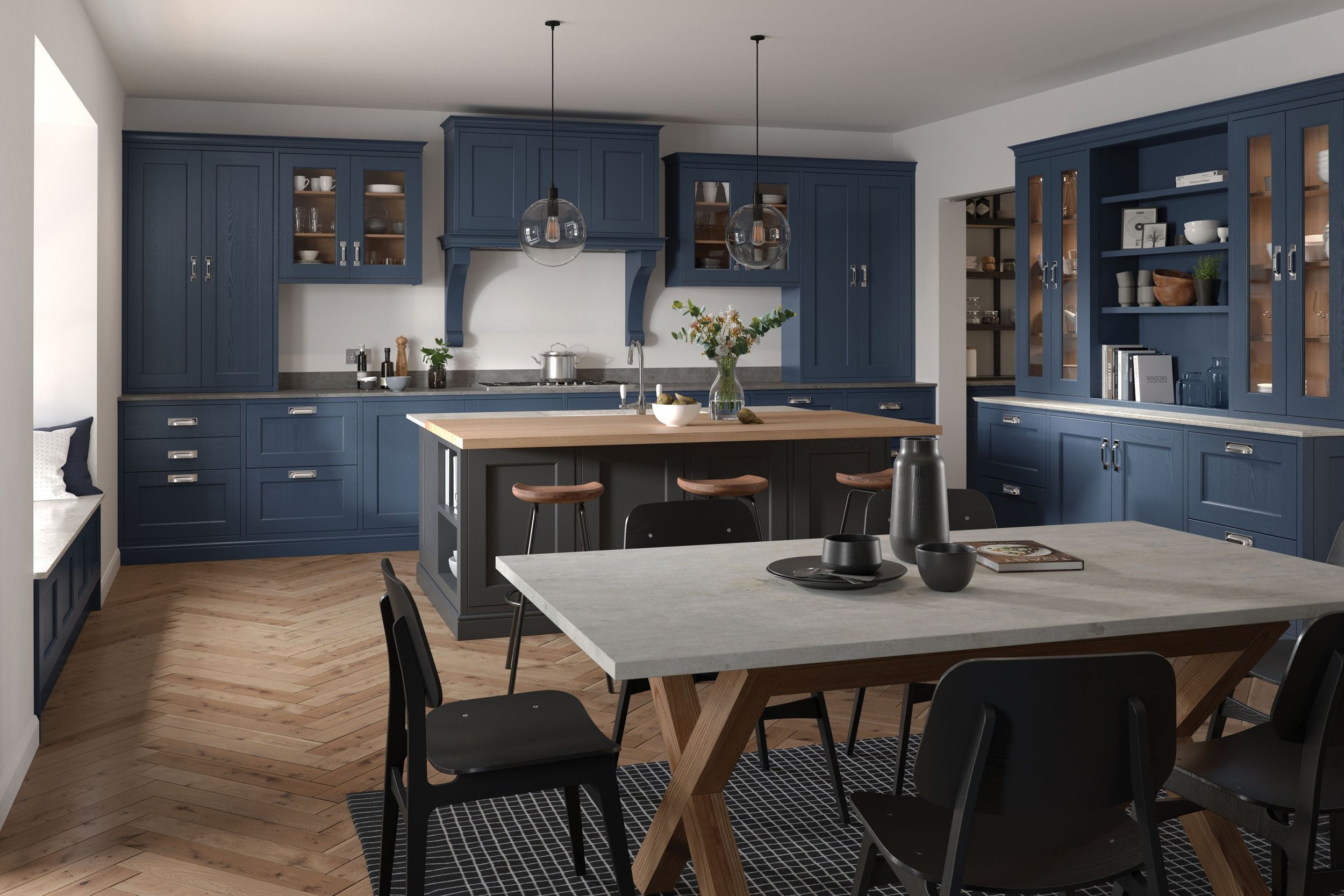 Edison - Eifel Blue & Wolf Grey