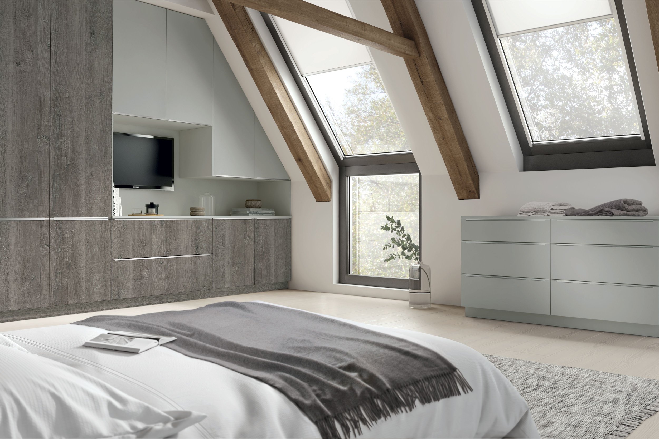 Vaasa - Light Grey & Whiteriver Oak