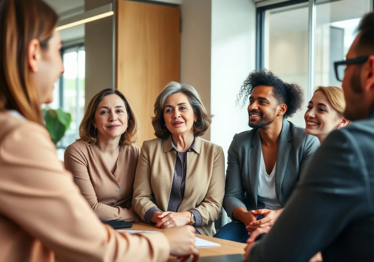 group of people at a meeting