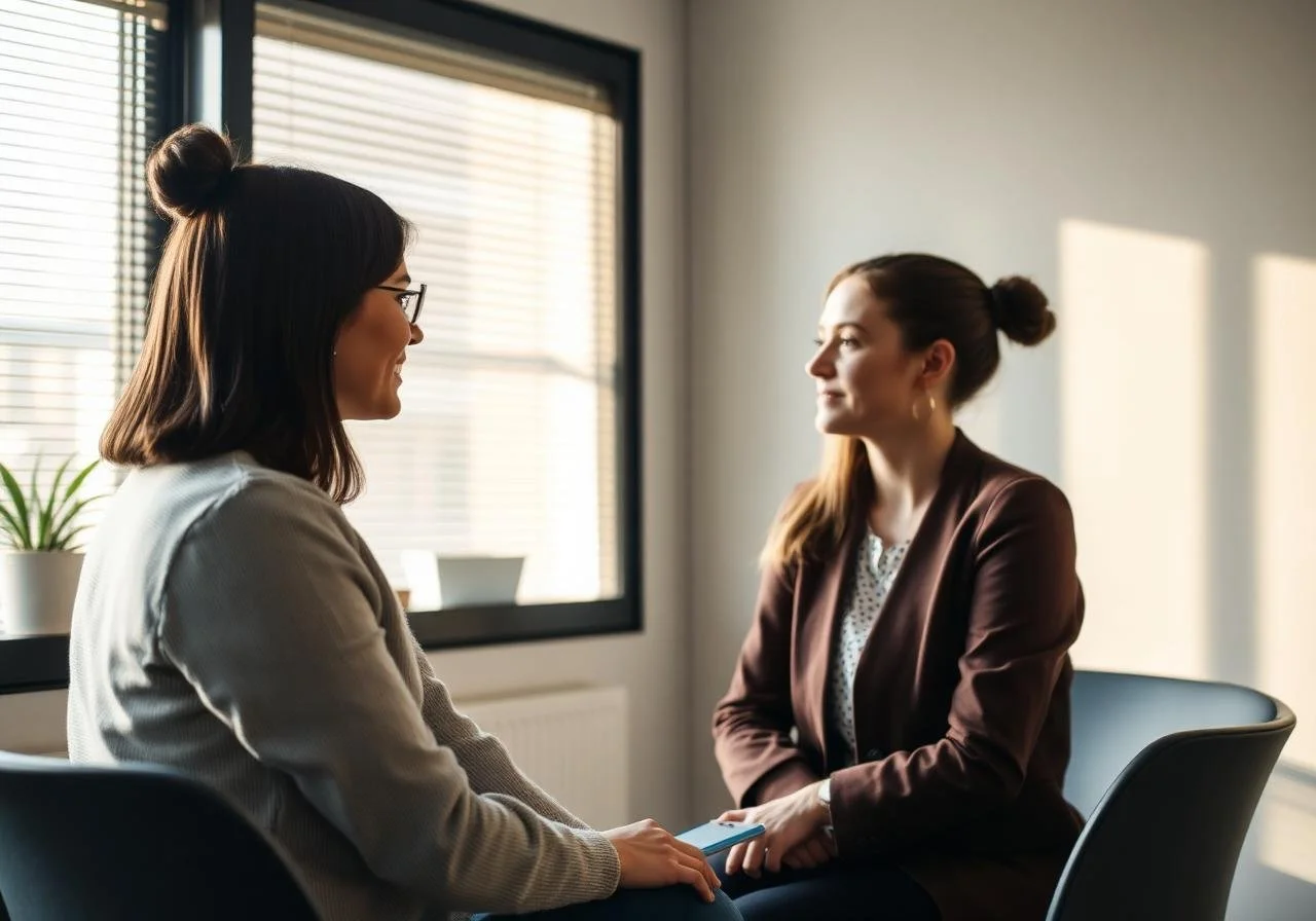 Two women in a meeting