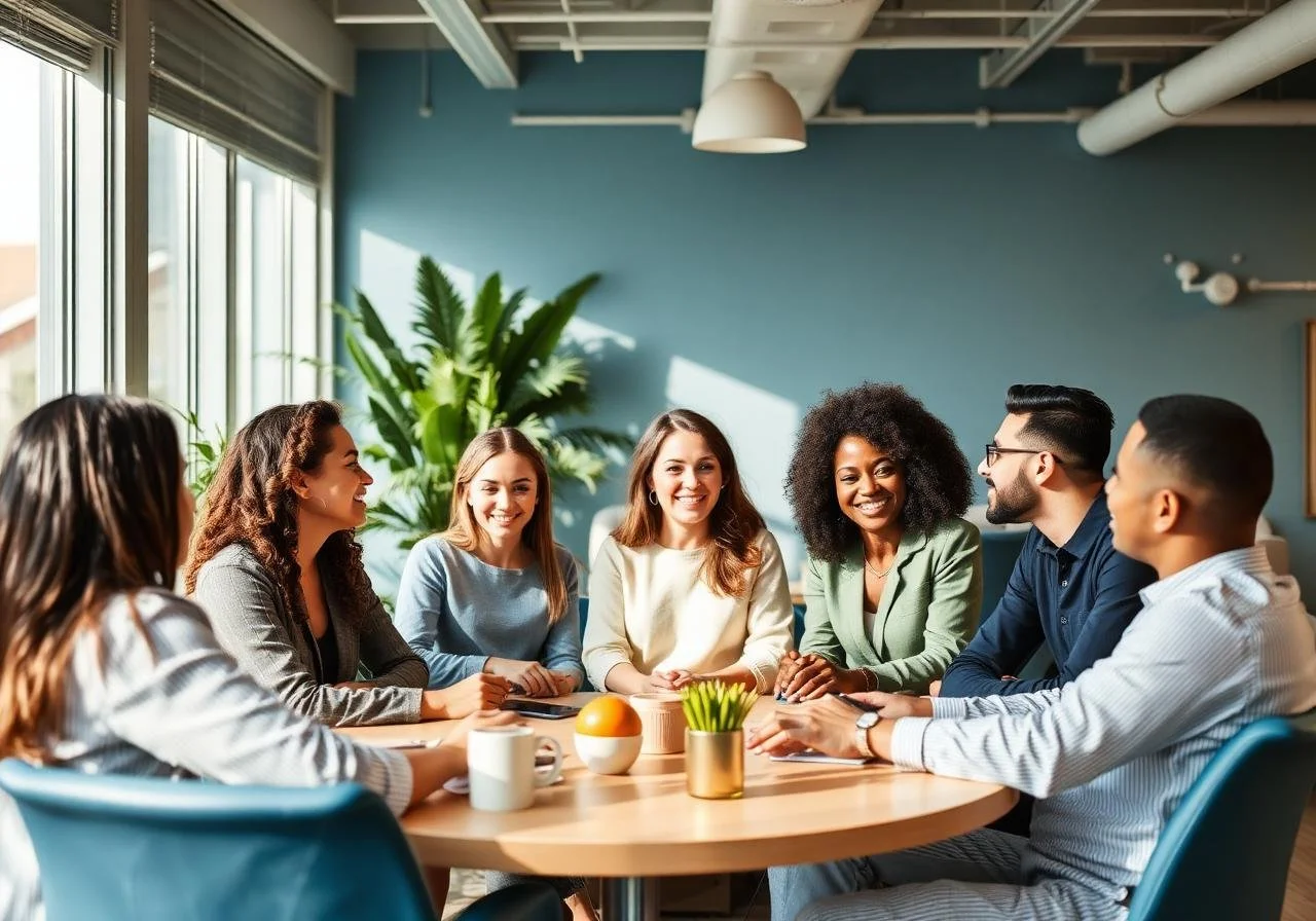 Group of people sitting at a table