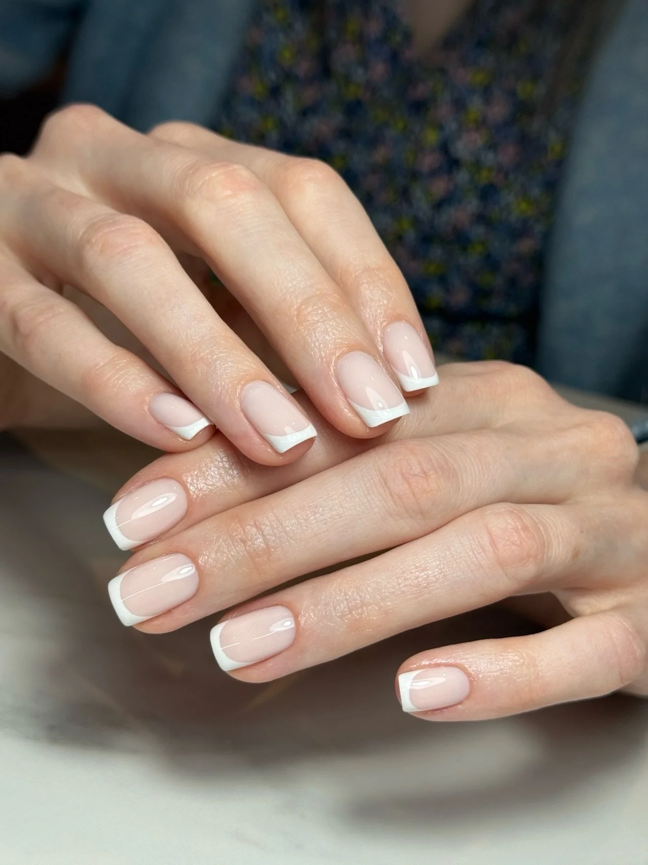 Mother &amp; daughter matching manis 🤍 
Which set is a bit of you? 

Set 1:
Rubber Base &amp; Dreamer BIAB @the_gelbottle_inc 
Shadowfax &amp; Ultra Shine Top @nailcraft_official 

Set 2:
Rubber Base &amp; Aurora BIAB @the_gelbottle_inc 
Shadowfax &