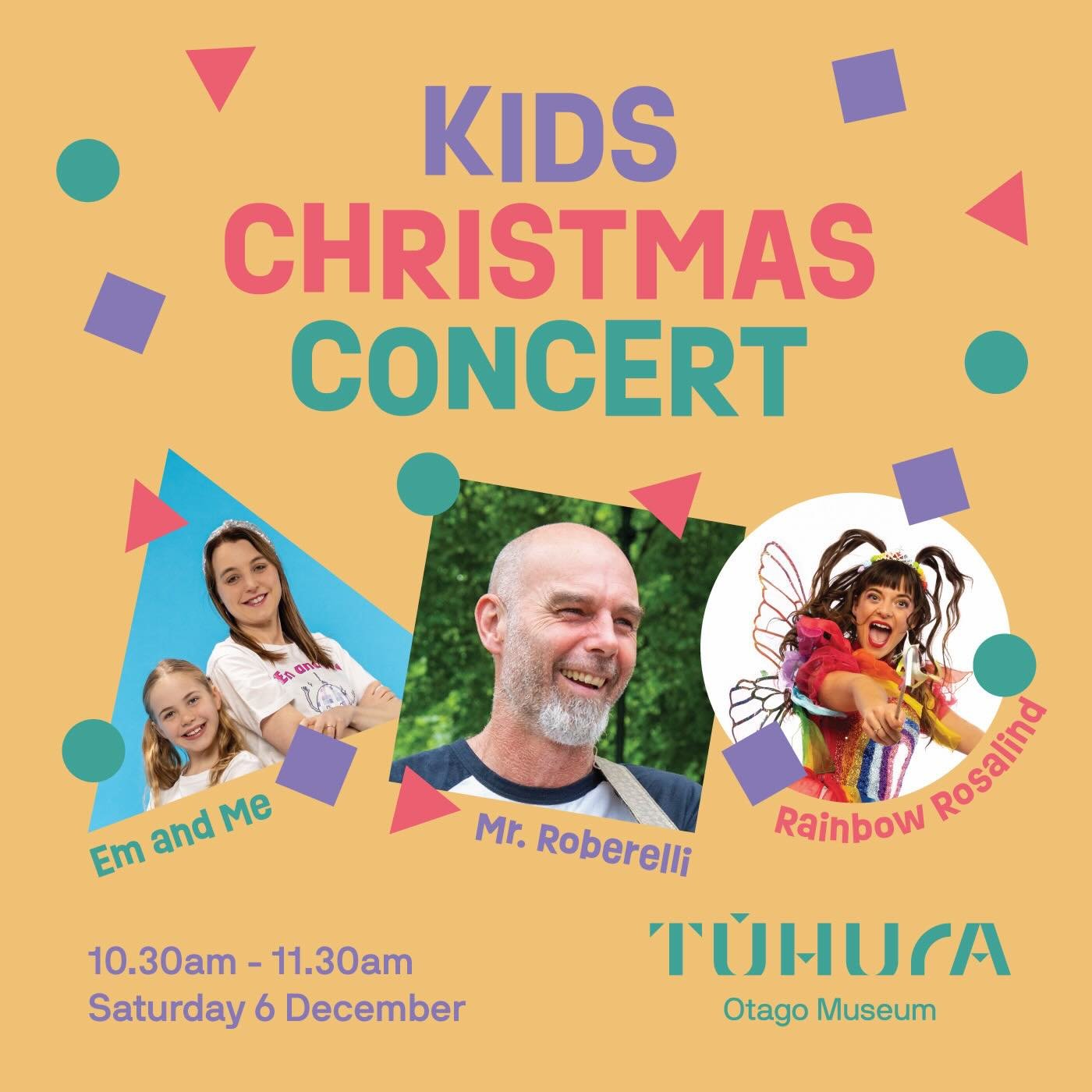 Family Fun at Tūhura!

Get ready to boogie with three of Dunedin&rsquo;s best children&rsquo;s performers!

✨ Mr Roberelli &ndash; children&rsquo;s music for the young at heart
✨ Em and Me &ndash; Kiwi mother/daughter duo with groovy tunes
✨ Rainbow 