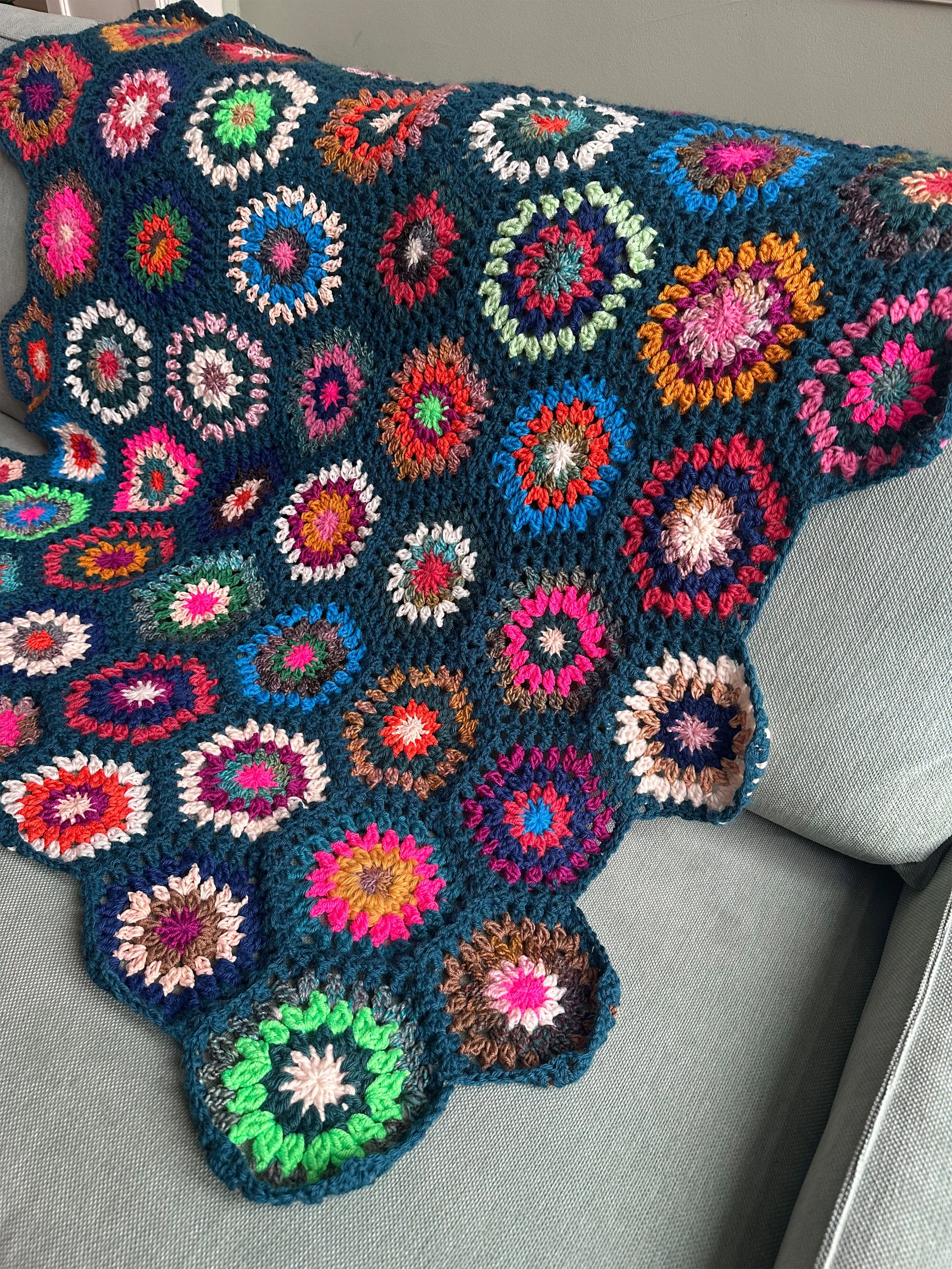 Shereen's crochet hexagon blanket