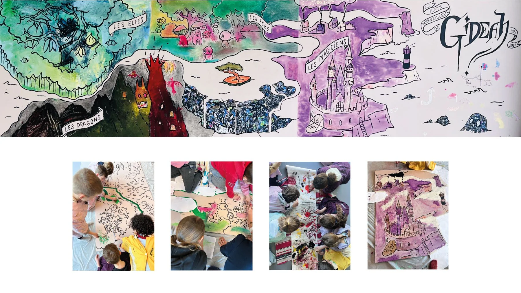 Gideah - 6 mois de réalisation pour cette fresque aux multiples techniques picturales