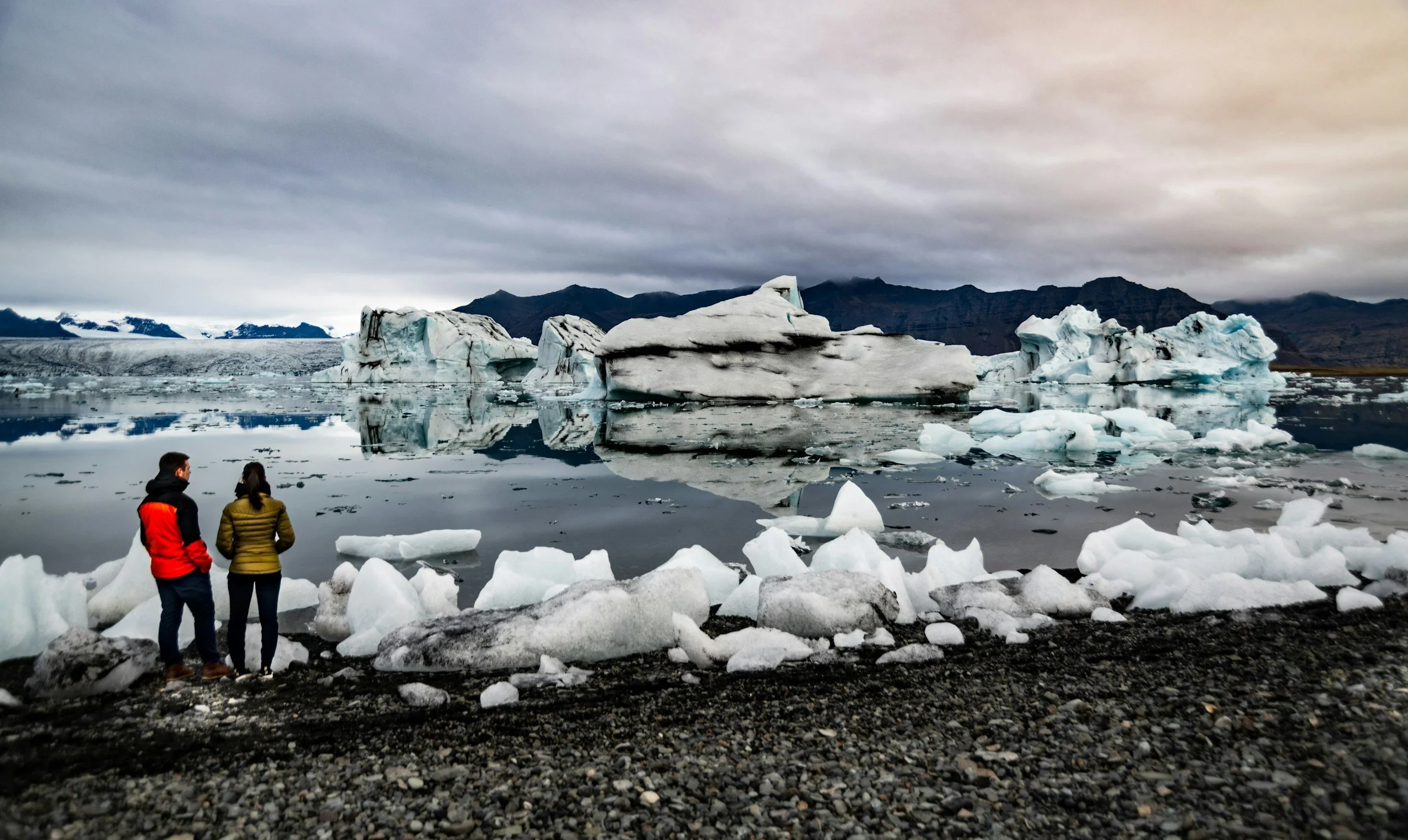 Glaciärlagunen på södra Island