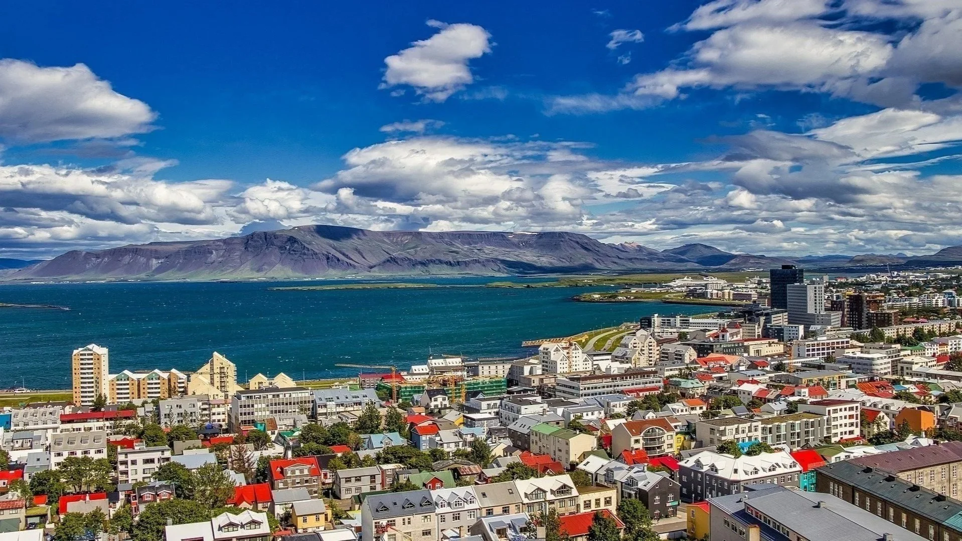 Huvudstaden Reykjavik på Island