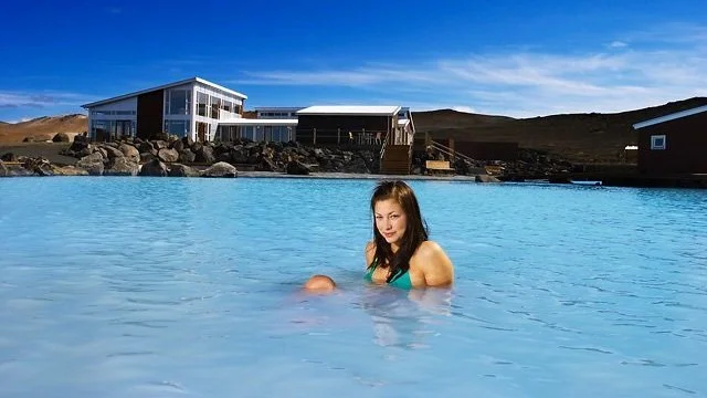 Naturbad på norra Island
