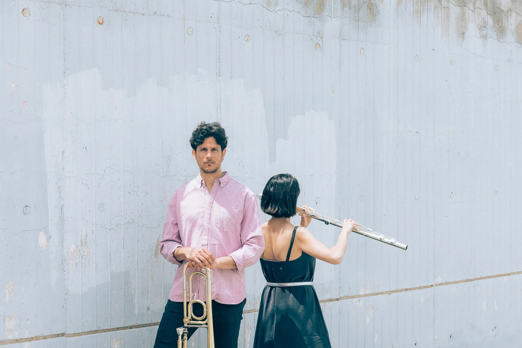 Band Portraits for @coppercurios 

Pictured: @eva.flute &amp; @demeyias

#creativeportraits #bandphotography #softindustrial #cyprus #contemporary #musicianportrait #coppercurios #emmalouisephotography #conceptualphotography #shotoncanon