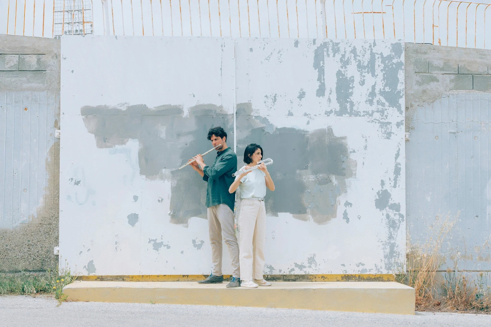 I had the pleasure of meeting and photographing @eva.flute and @demeyias for their new wind-based duo &ndash; @coppercurios 

The band&rsquo;s sound is influenced by contemporary classical and electronic music with layers of natural elements. The bri