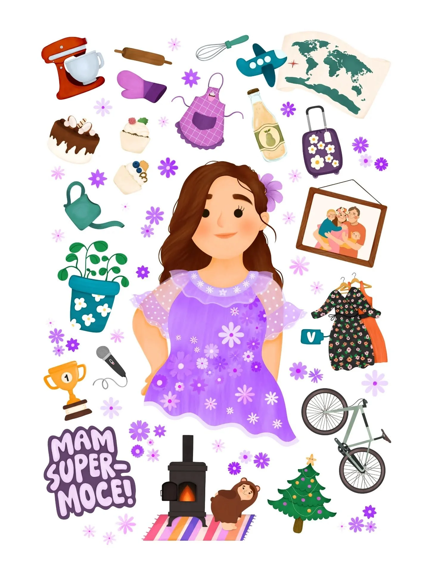 [PL 🇵🇱 below⤵️]
I&rsquo;m back after a little break with a brand new personalized illustration! 
This special project reminded me how magical the process of creating portraits inspired by your personal stories can be.

Each portrait isn&rsquo;t jus