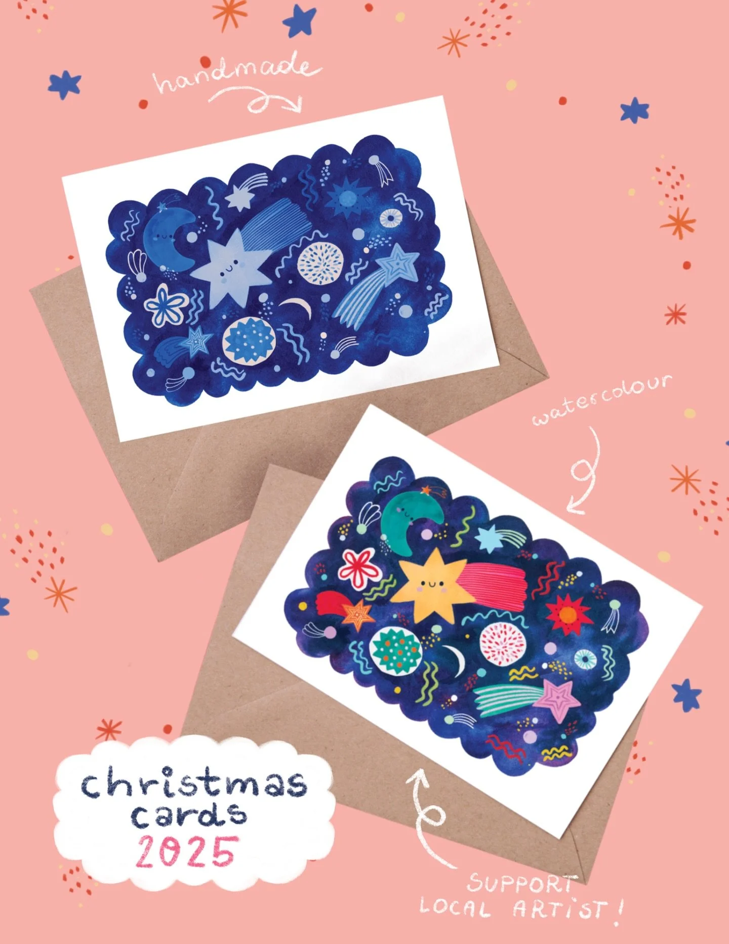 I&rsquo;m excited to announce that I&rsquo;m starting pre-sale of my new Christmas cards ⭐

I&rsquo;ll tell you more soon about how these illustrations came to life, it was an incredible journey and felt a bit like a return to my roots, reminding me 