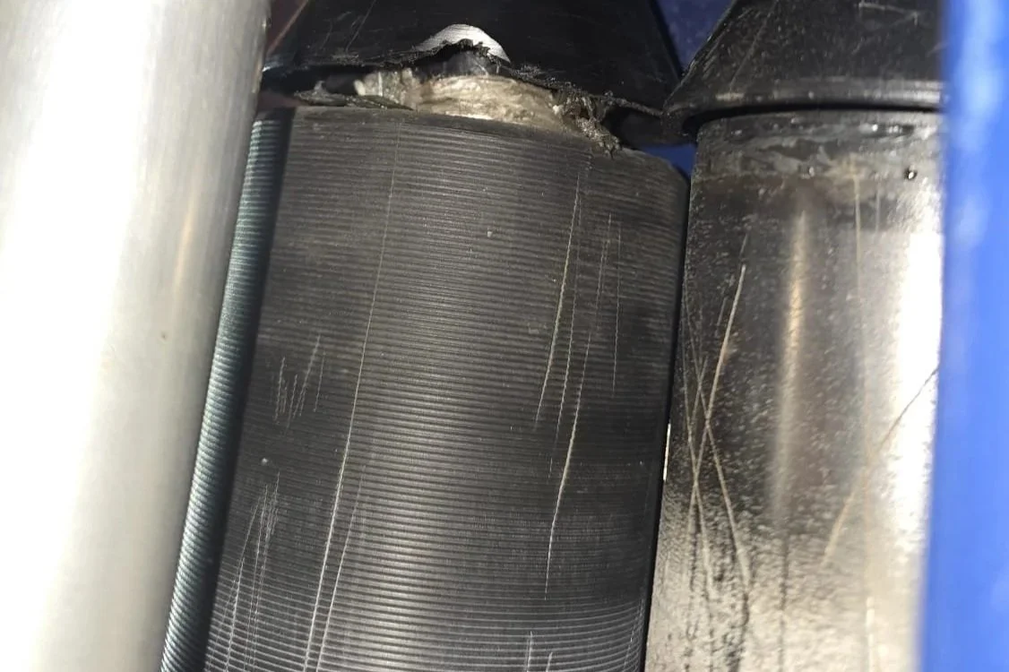 Pre-stretch roller inspection during pallet wrapper maintenance