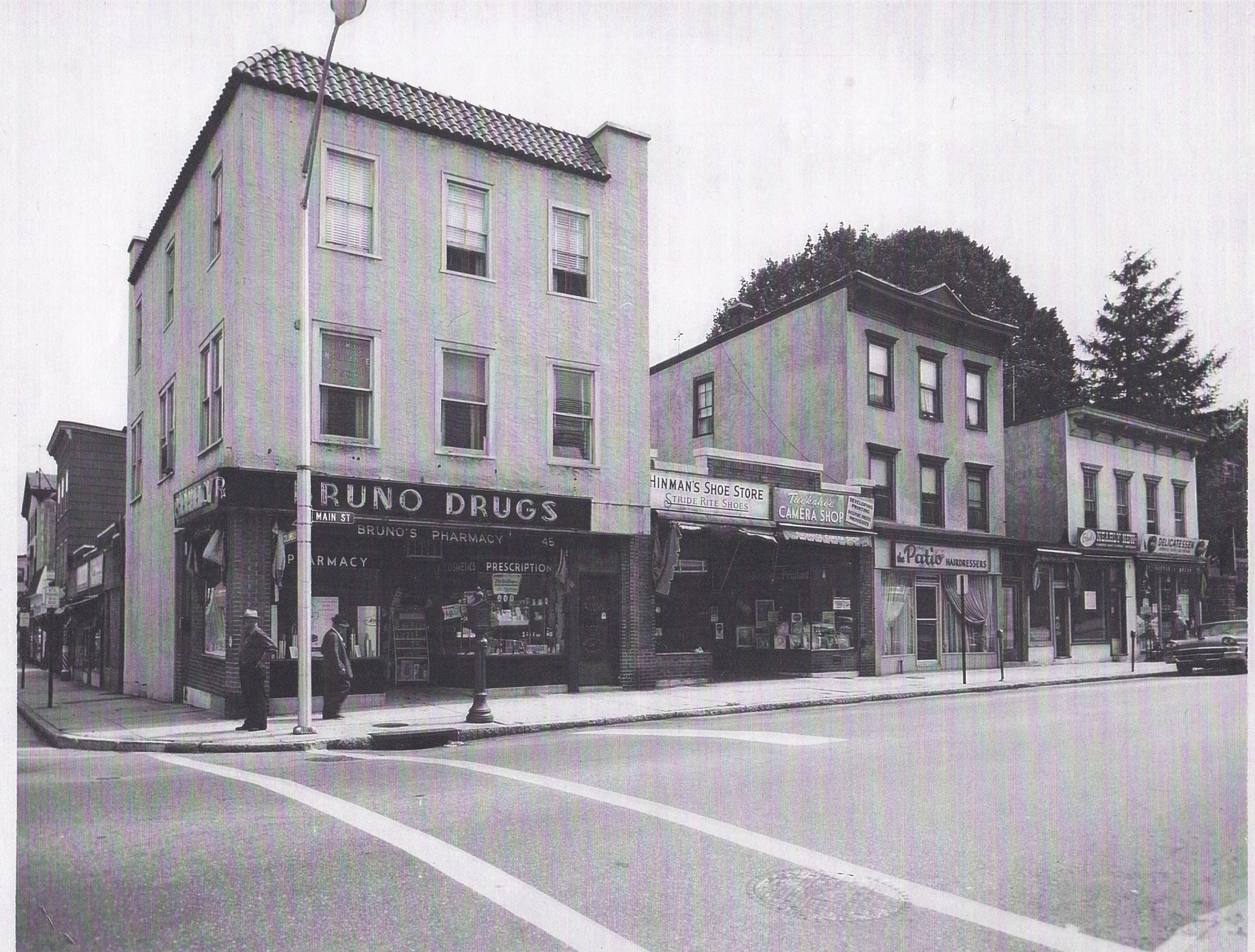 Pic-297 (Bruno Drugs, Corner of Main St. and Columbus Ave. ~ 1950's)