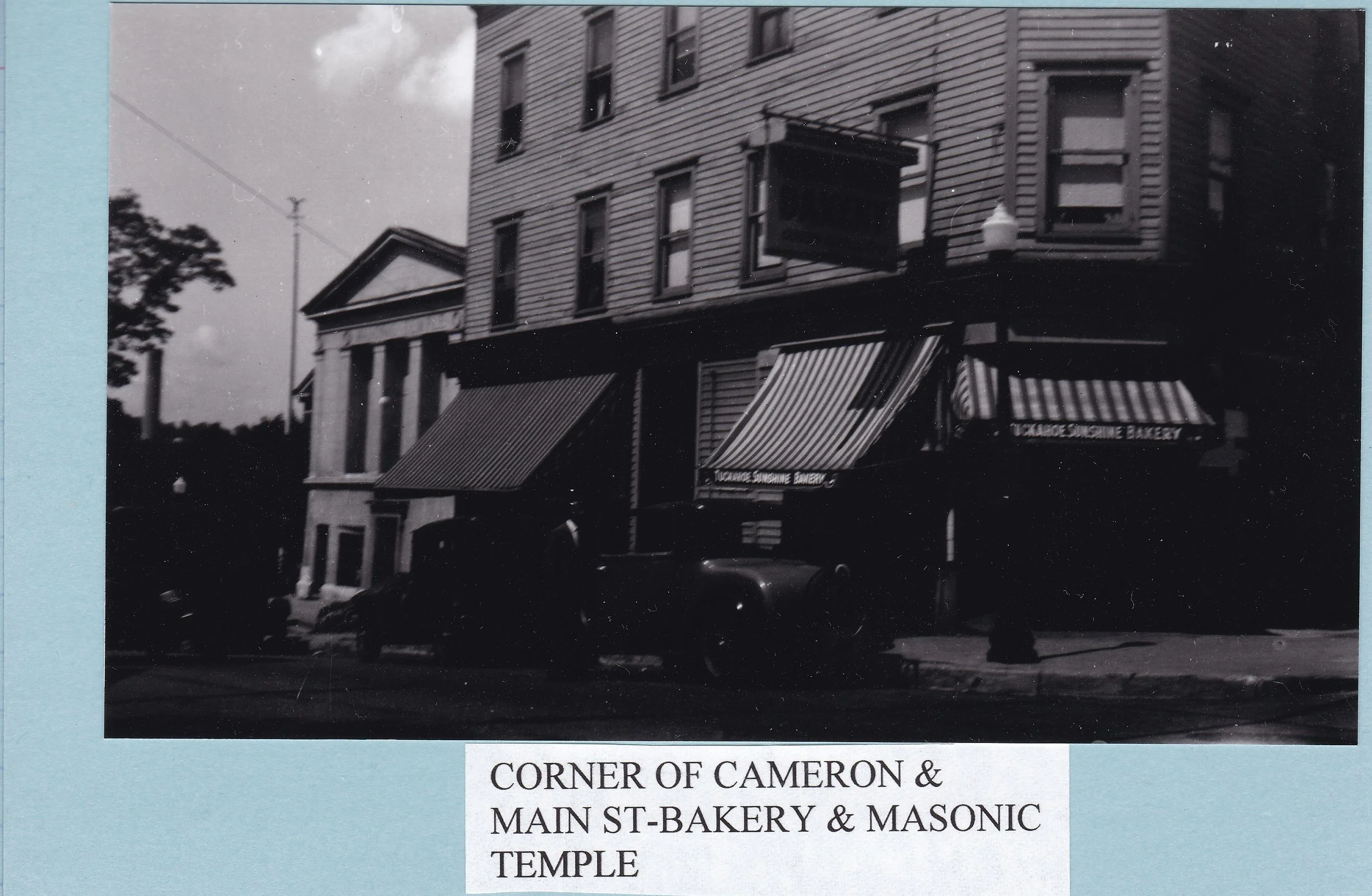 Pic-447 (Corner of Cameron and Main St-Bakery and Masonic Temple)