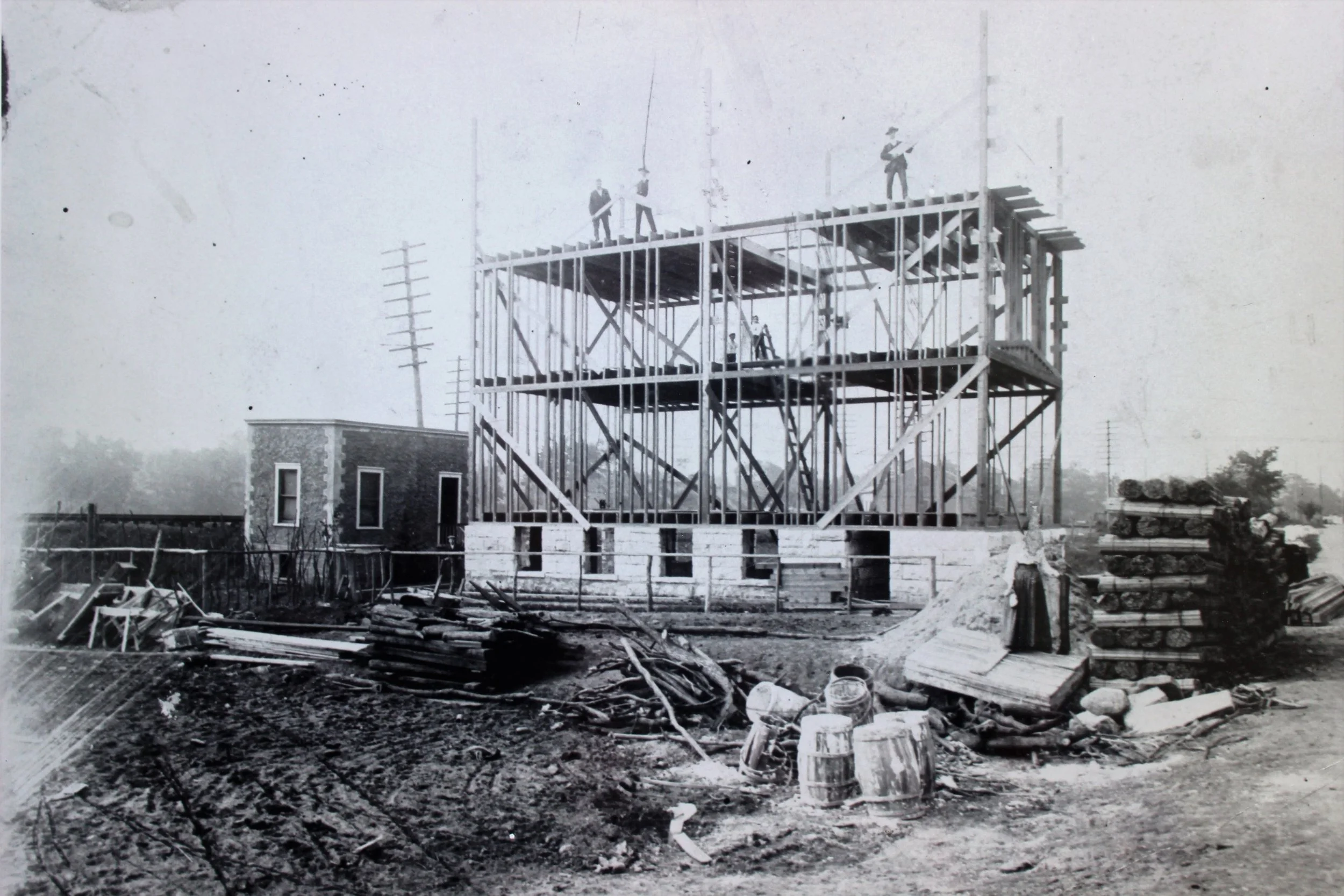 Pic-188 (Construction of the Fagnani Building on Columbus Ave ~1900)