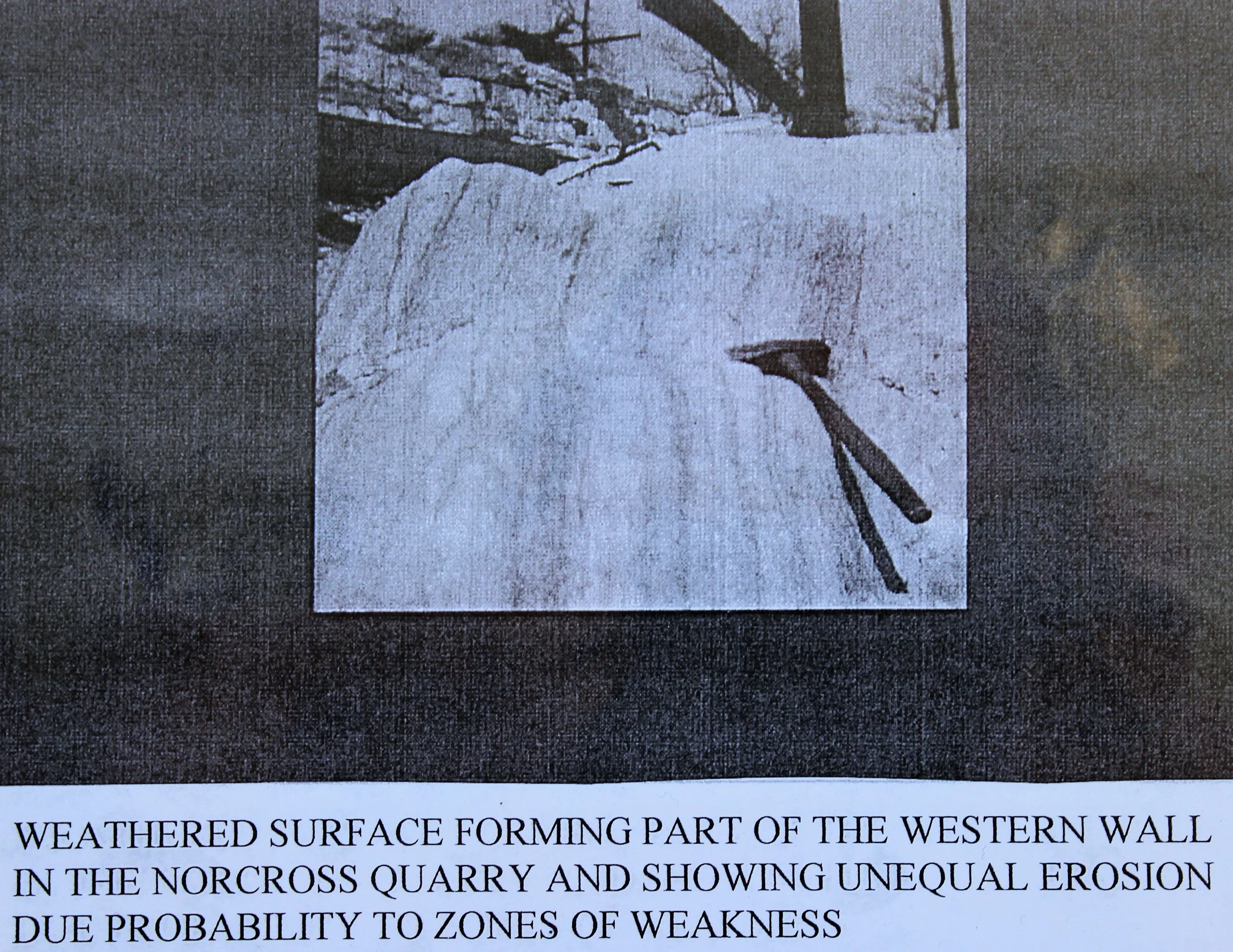 Pic-264 (Quarry, Example of Unequal Erosion at Norcross Quarry)